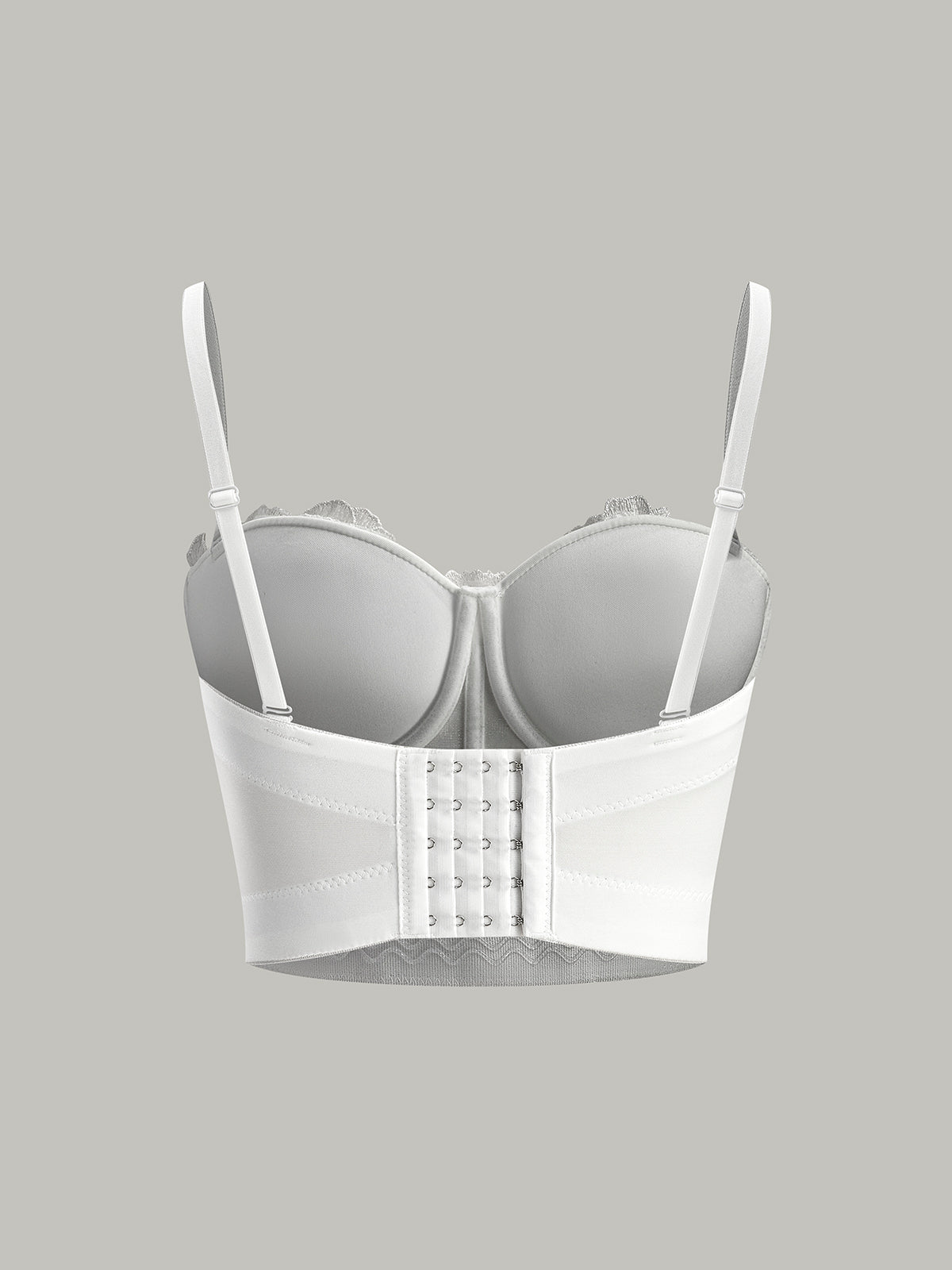 Corset Cœur Brodé Floral Semi-Transparent
