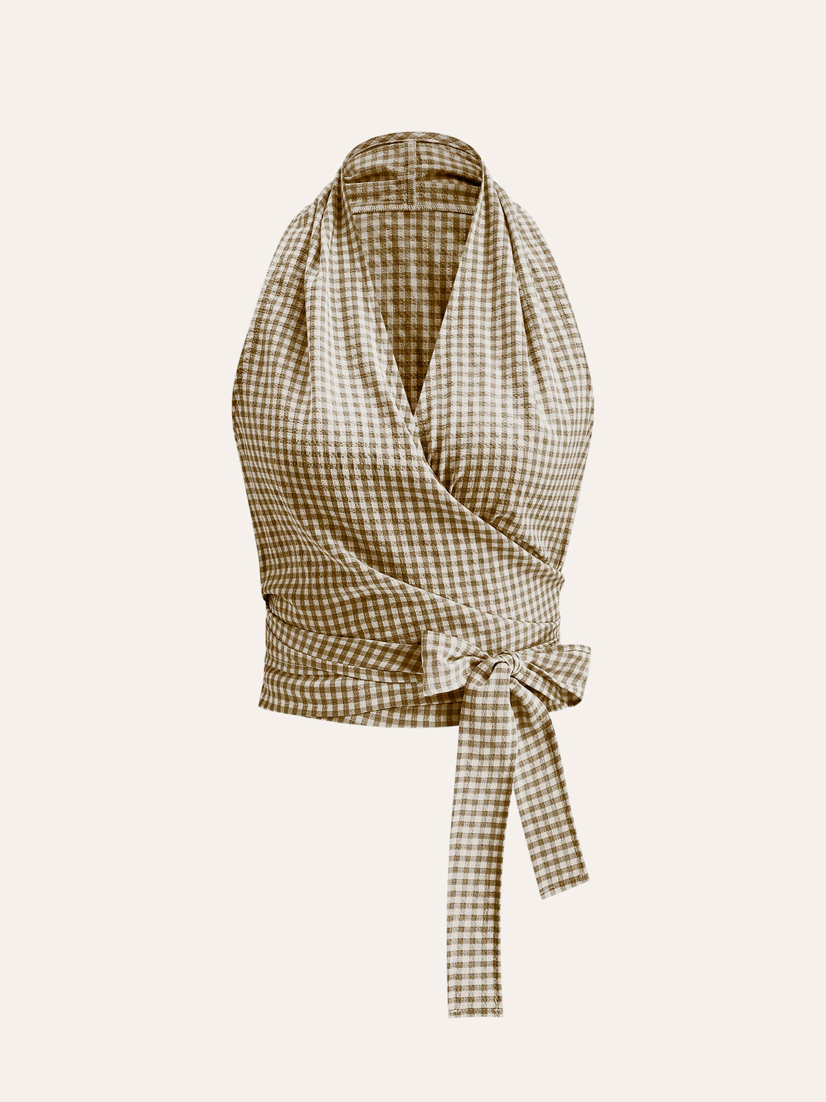 Gingham Halterwickeloberteil