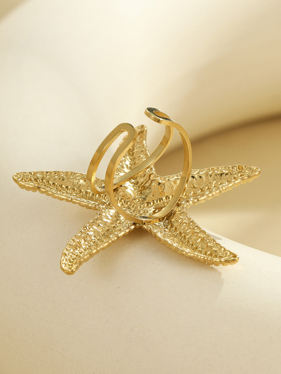 Goldener Seestern-Ring