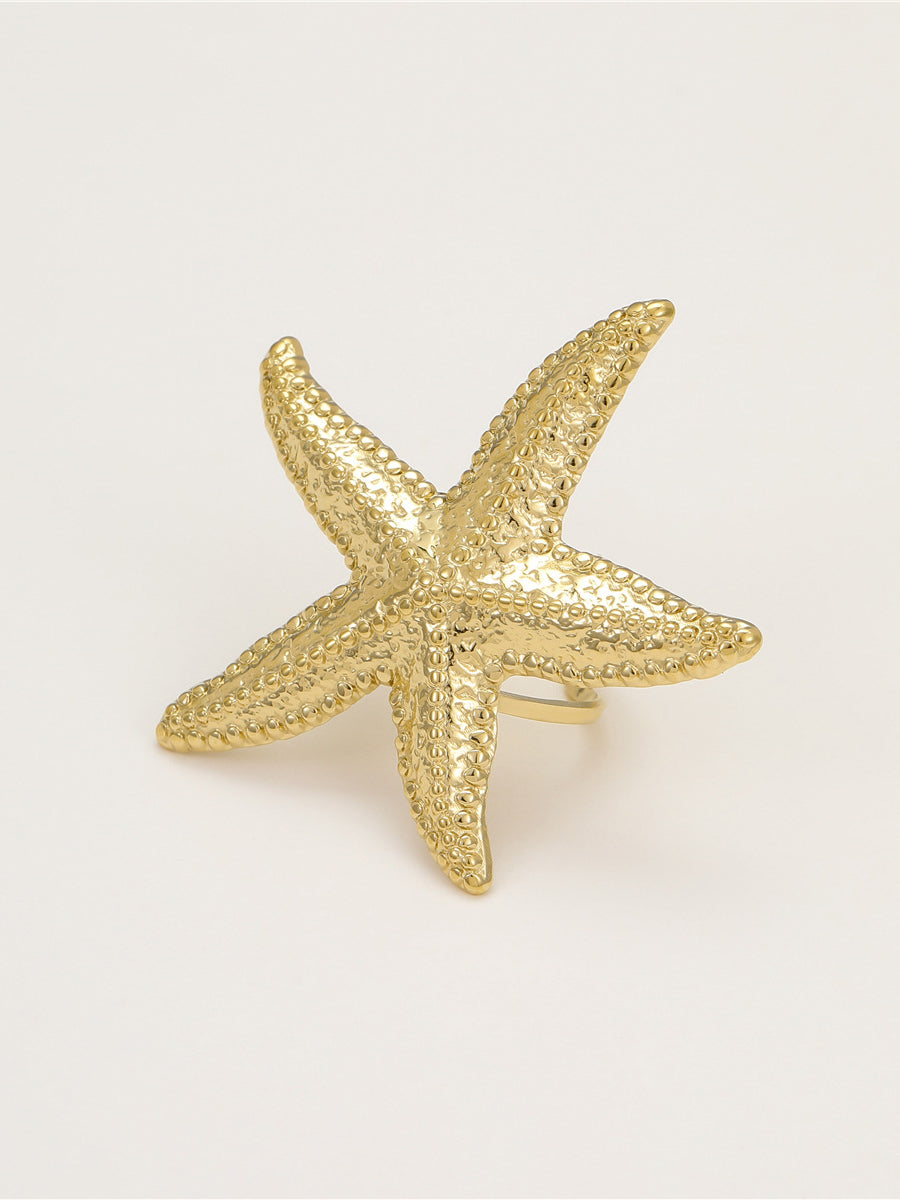 Goldener Seestern-Ring