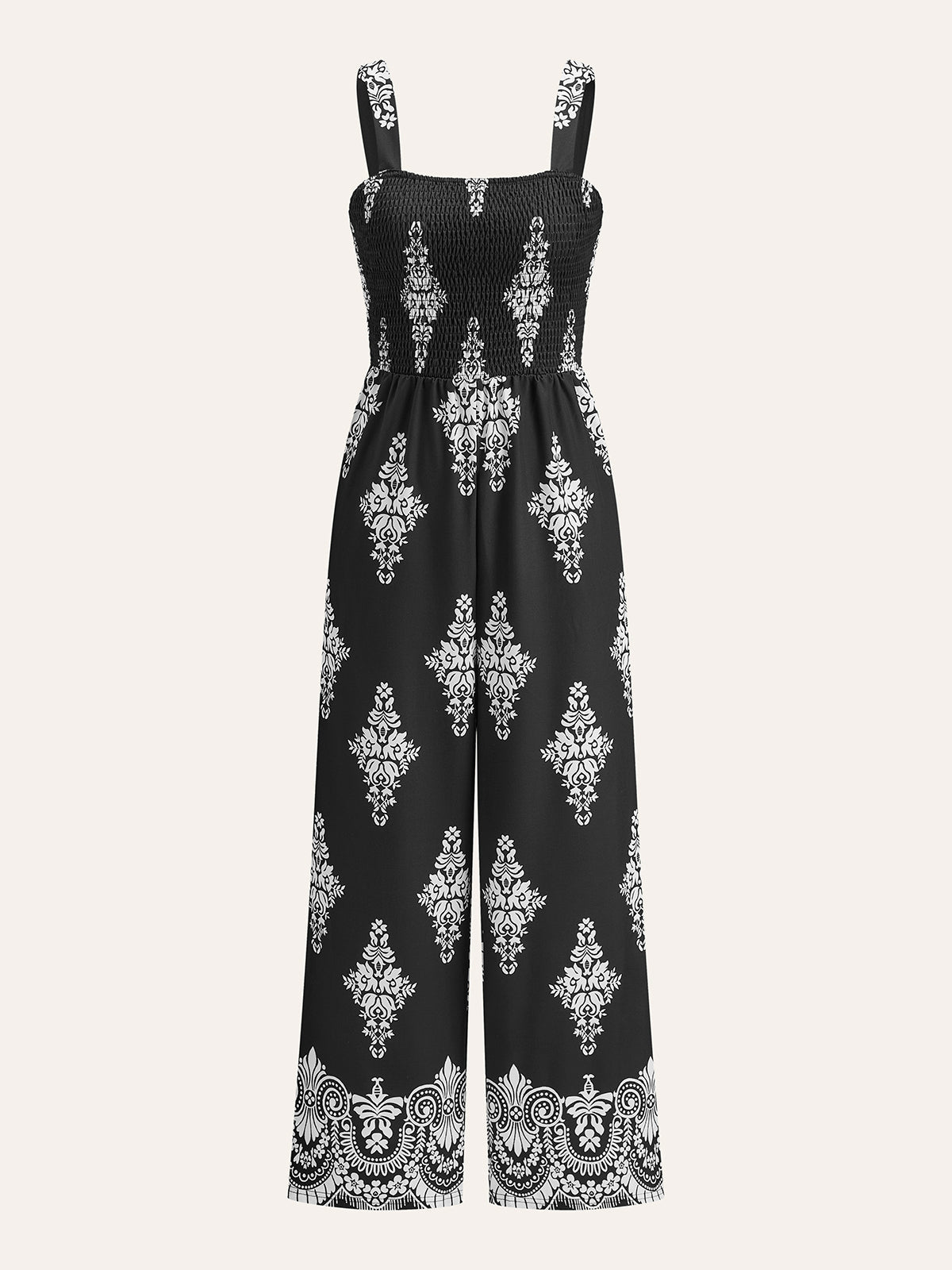 Combinaison à smocks et imprimé floral