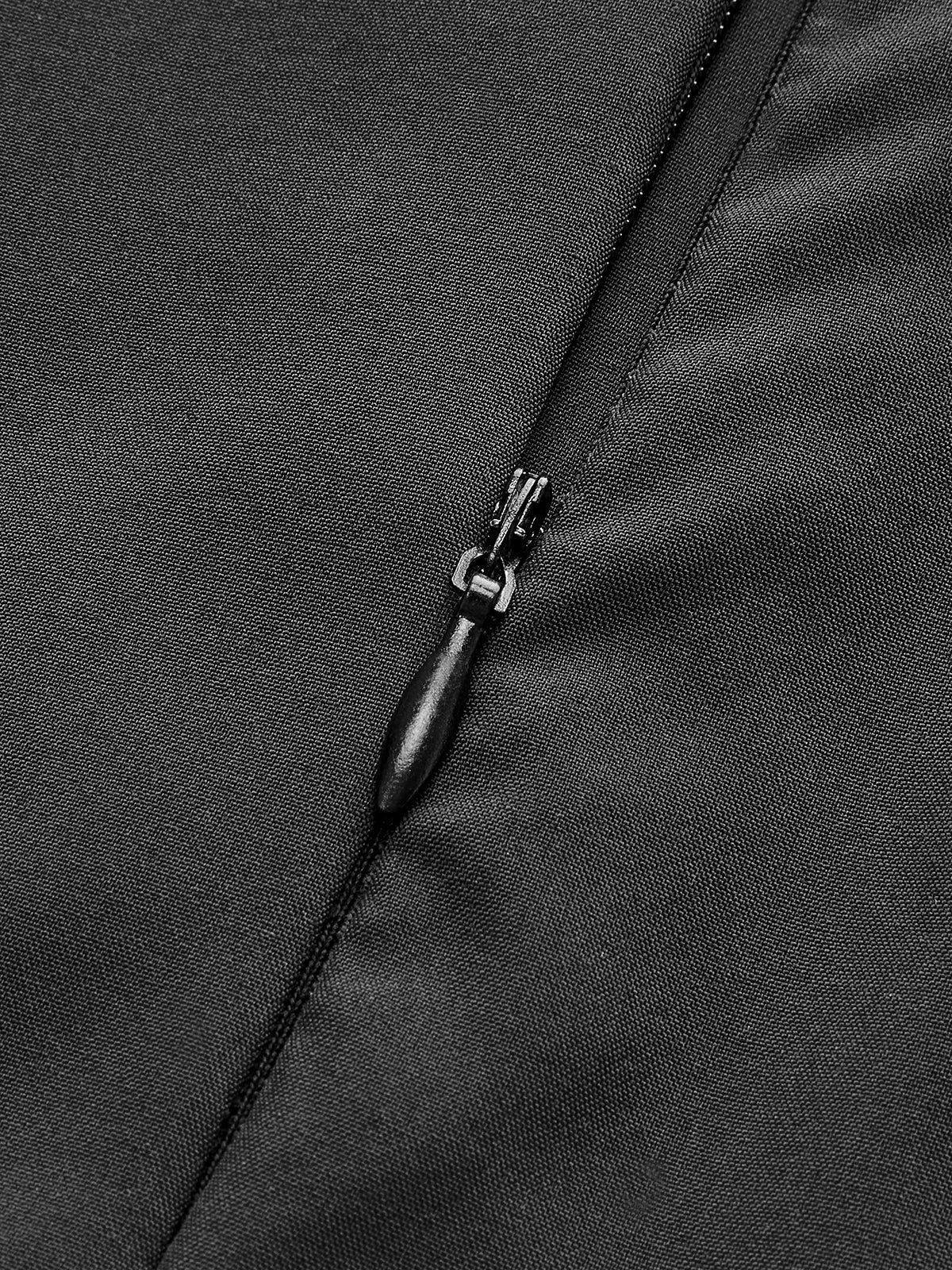 Color Block Cut-Out Waist Dress