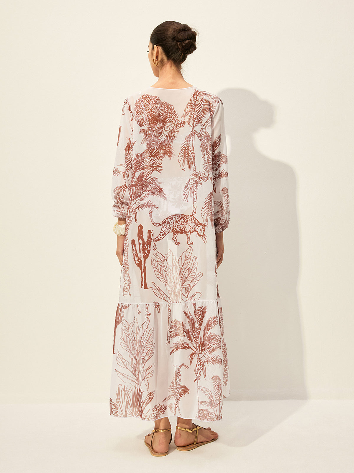 Jupe paréo imprimée fleurs
