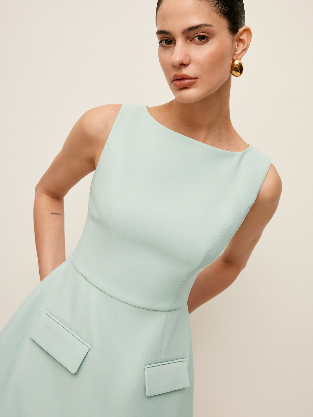 Robe sans manches à poches