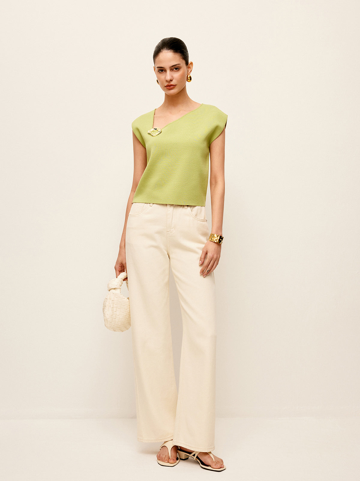 Metal Detail Knit Top