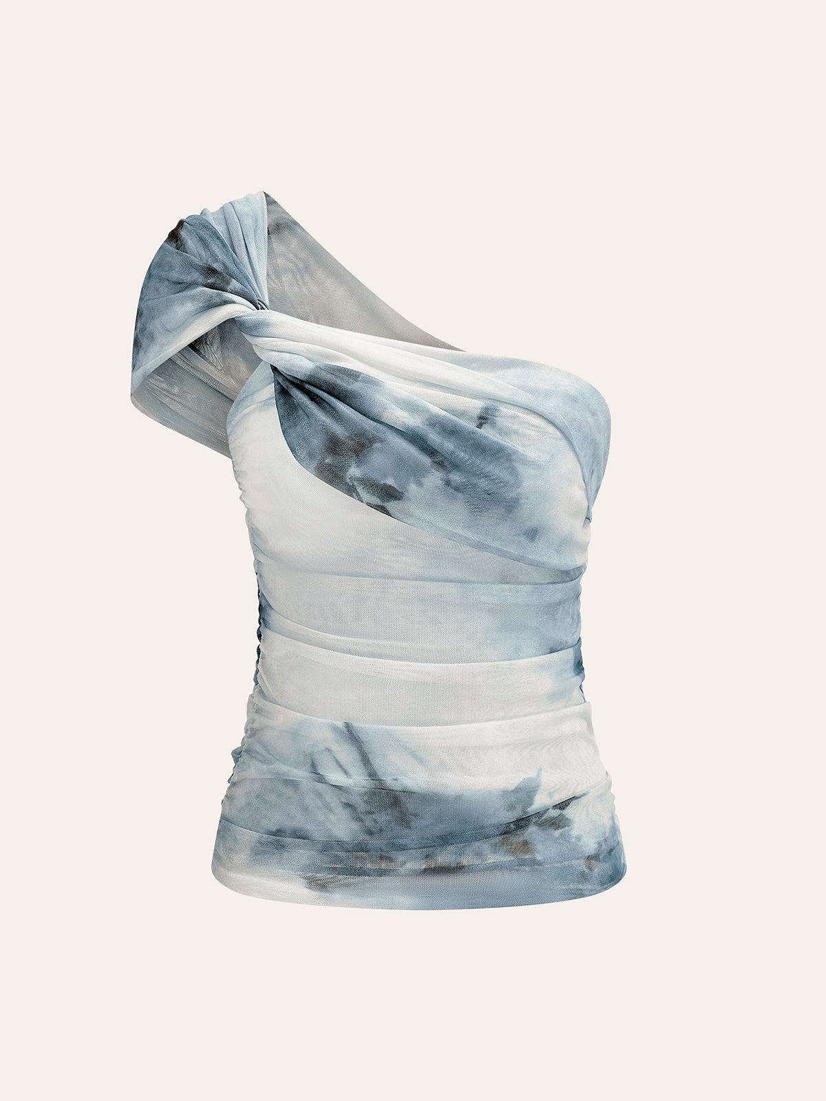 Batik-Top mit einer Schulter