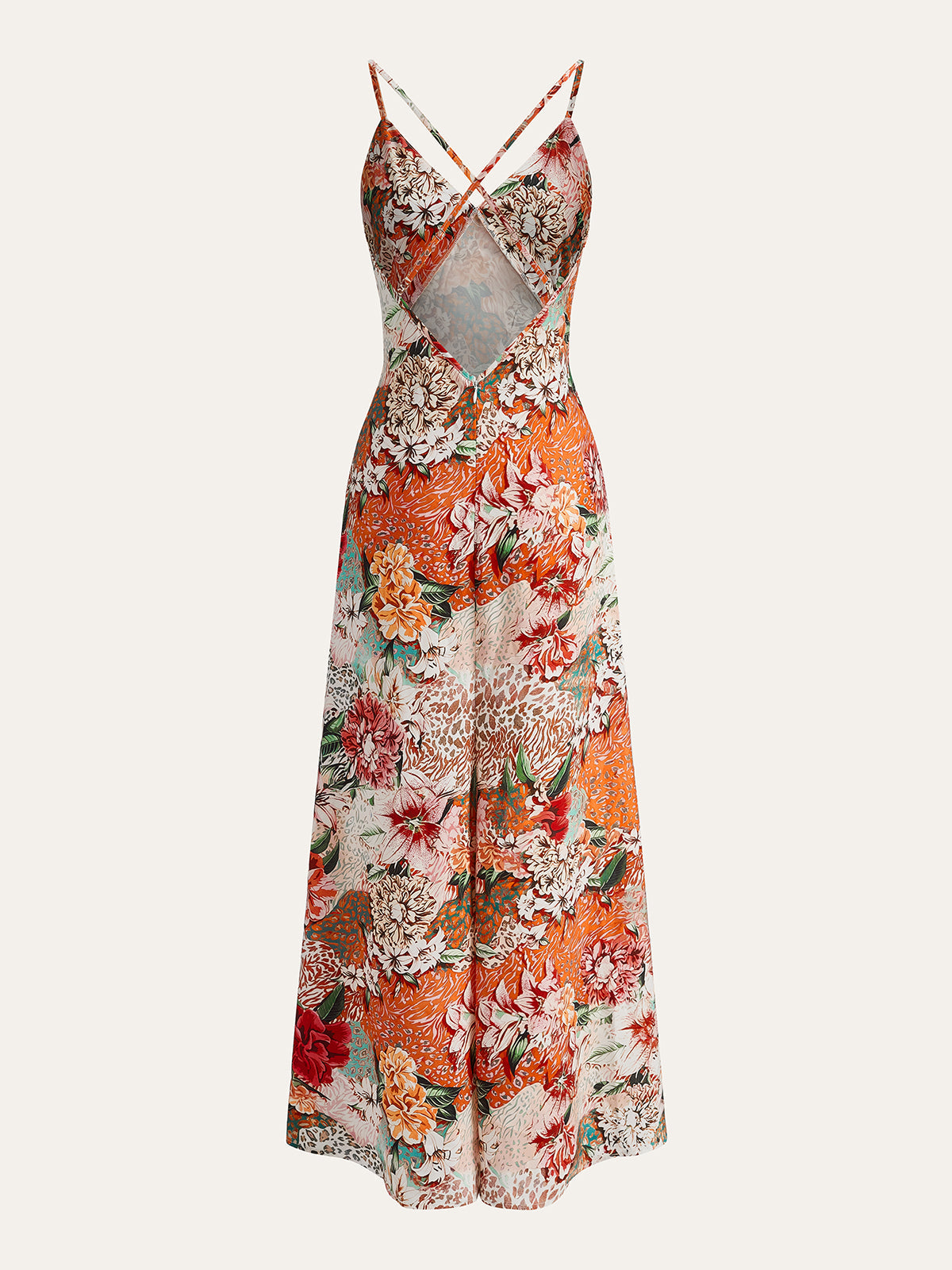 Robe dos nu à imprimé floral