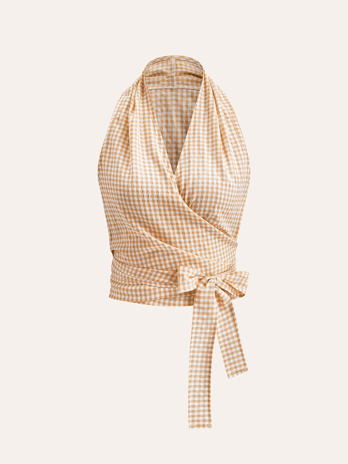 Gingham Halterwickeloberteil