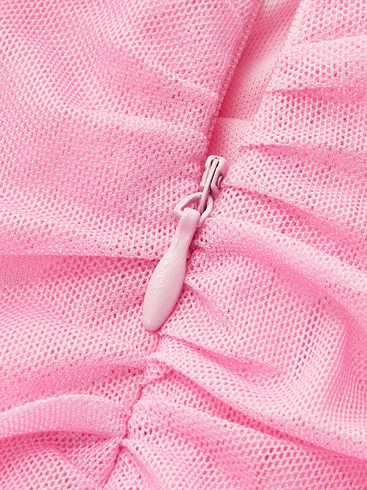 Color Block Gradient Strapless Ruched Mesh Split Dress