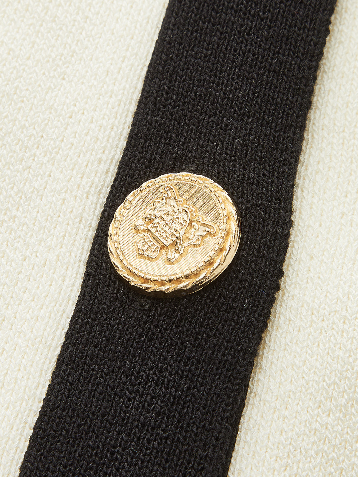 Contrast Trim Metal Button Decor Pocket Sweater Vest