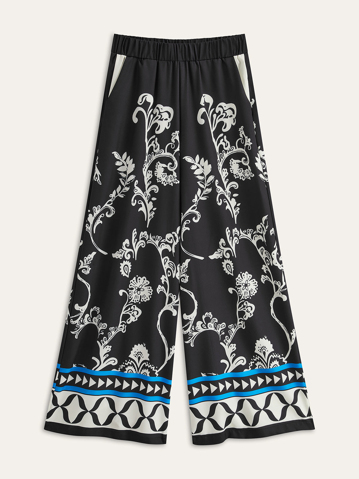 Oversized Print Lapel Pants Set