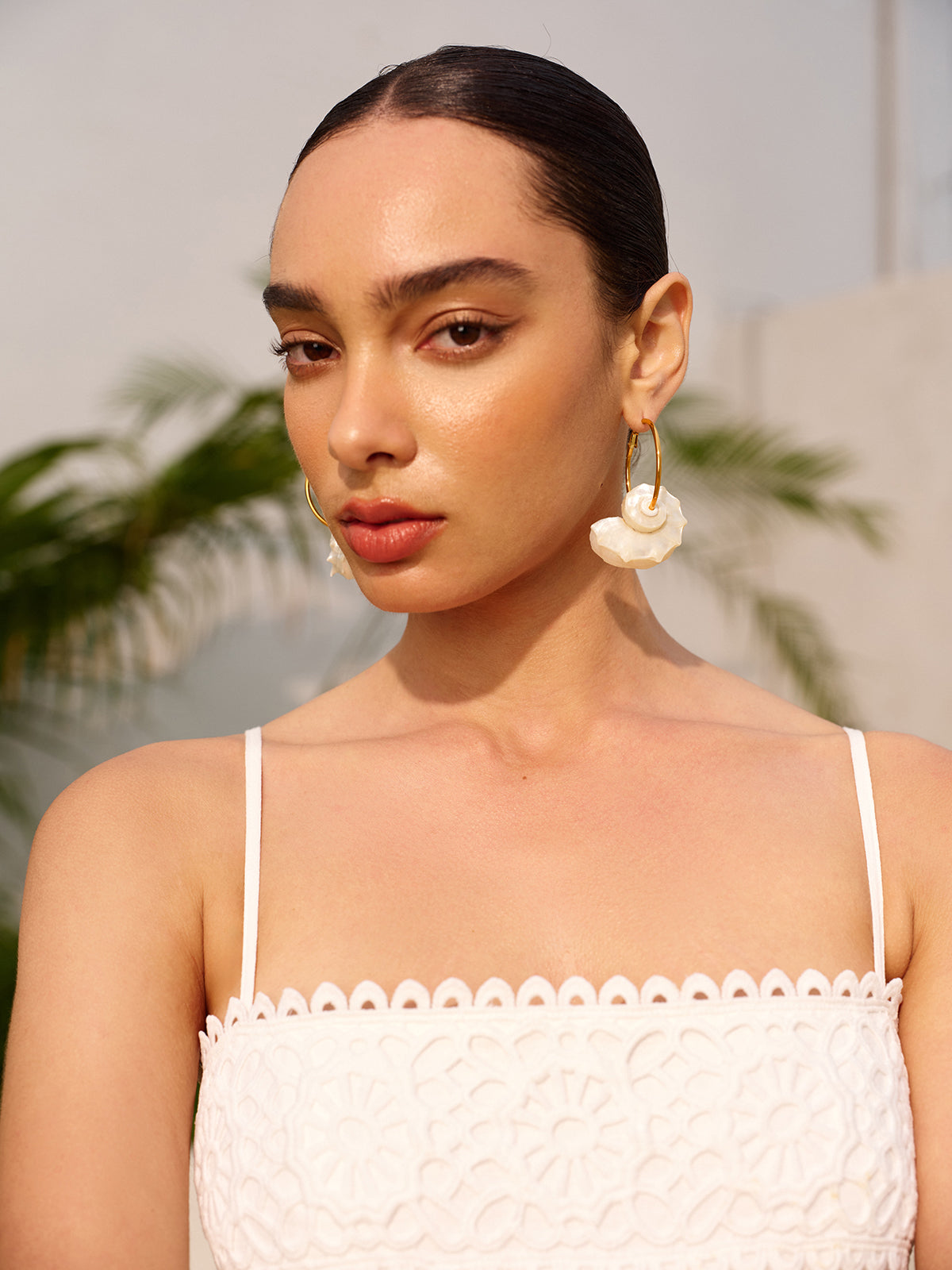 Boucles d'oreilles créoles coquillage