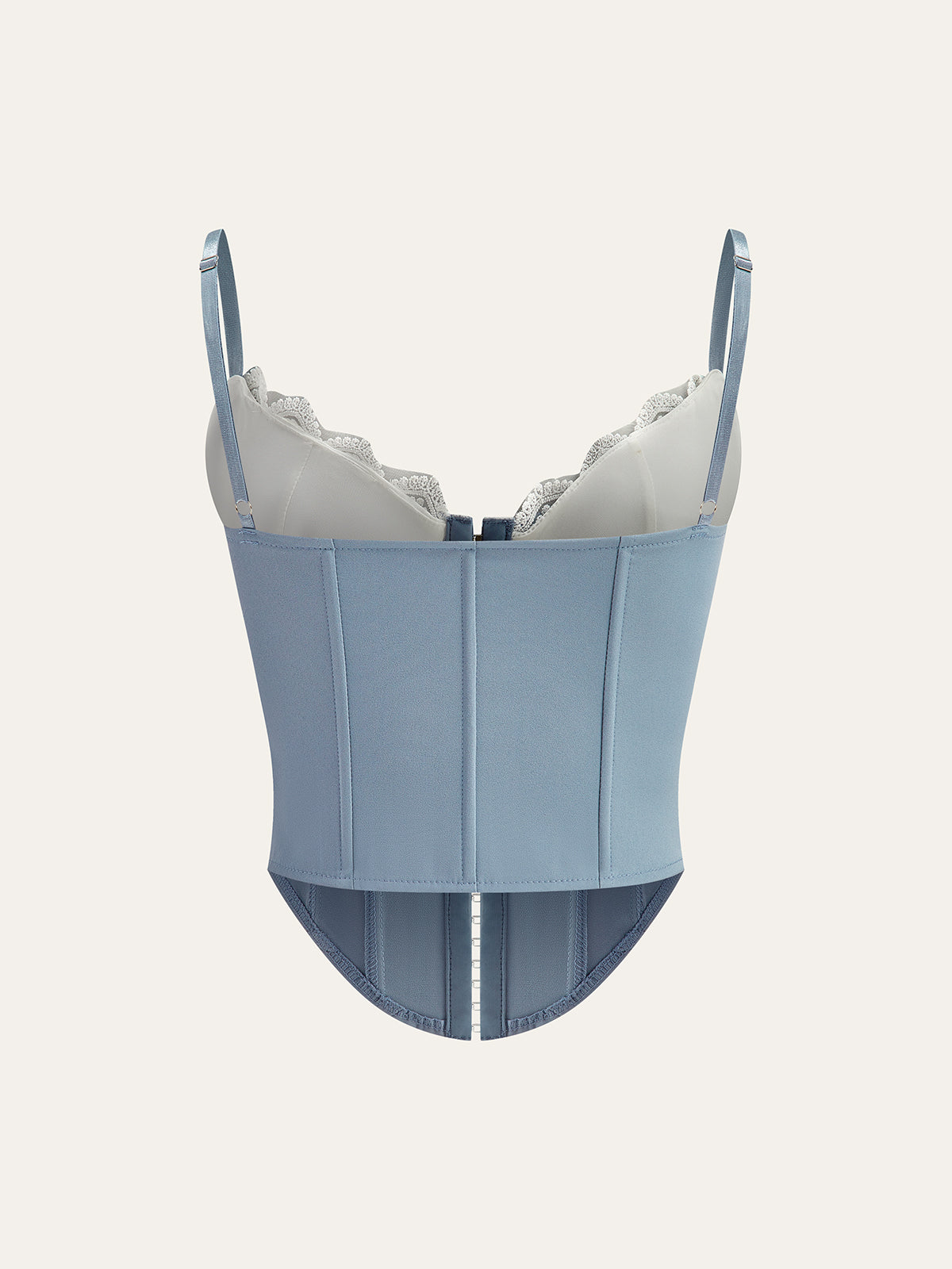 Lace Trim Sweetheart Neck Bow Detail Corset