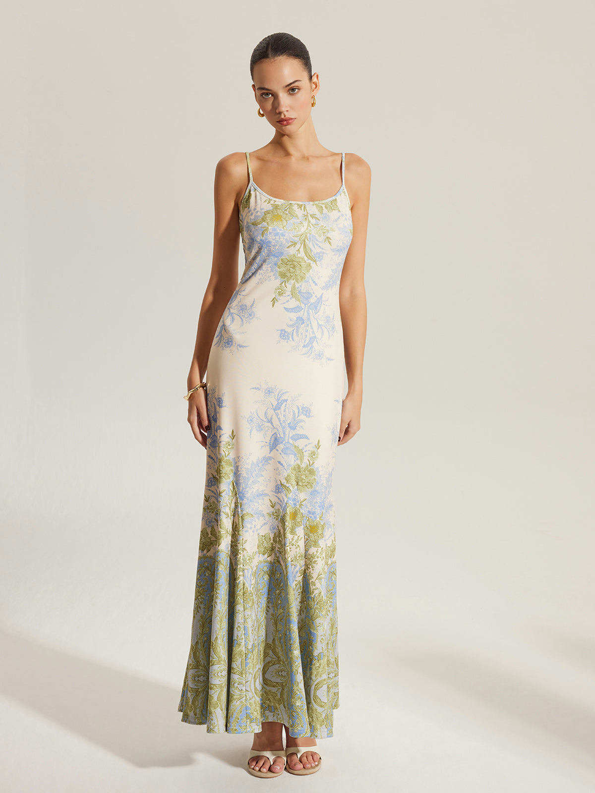 Trägerkleid mit Blumenmuster