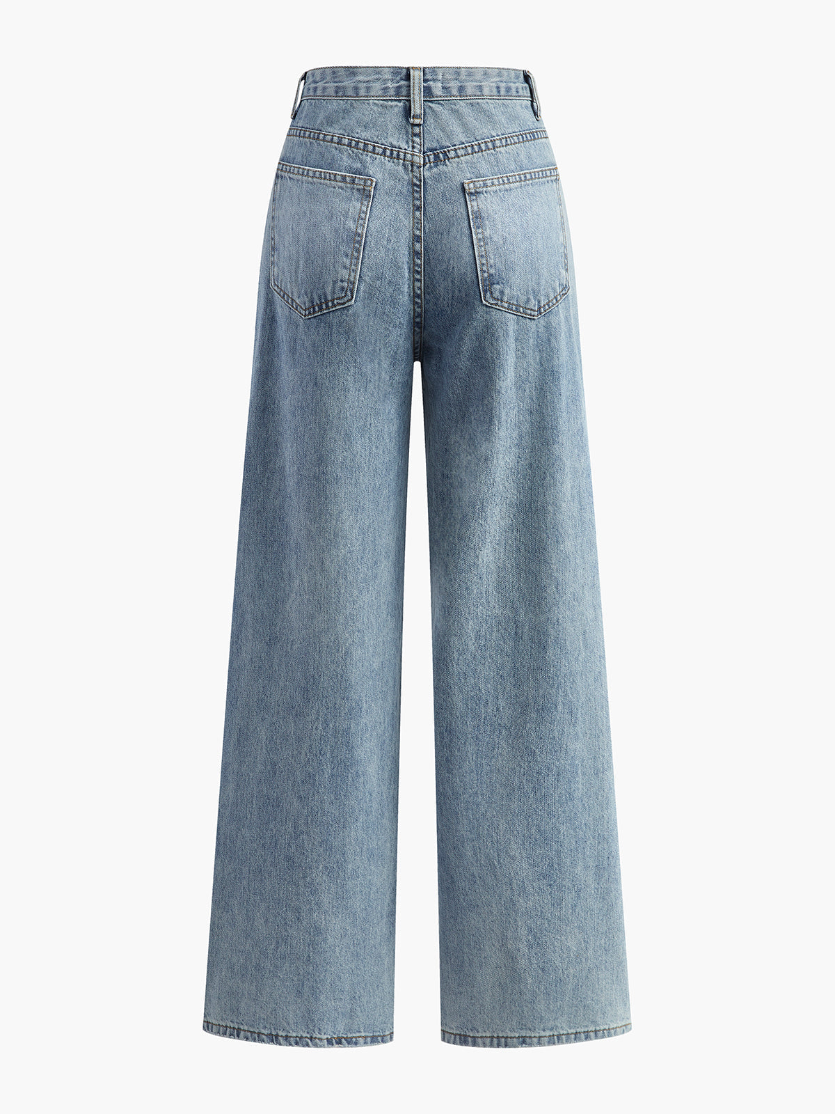 Asymmetrische High-Waist Wide-Leg Jeans