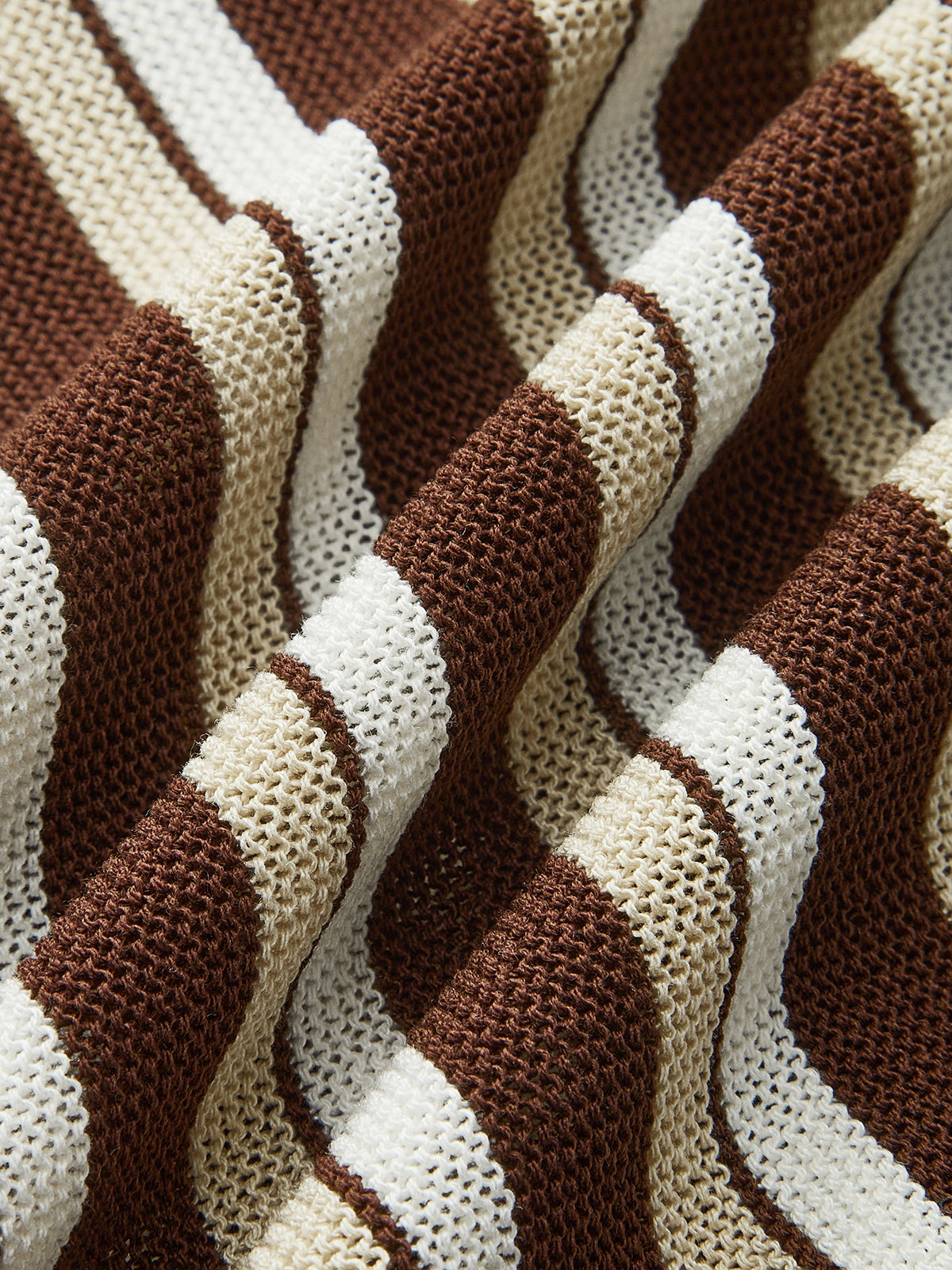 Striped Button-Down Knit Top