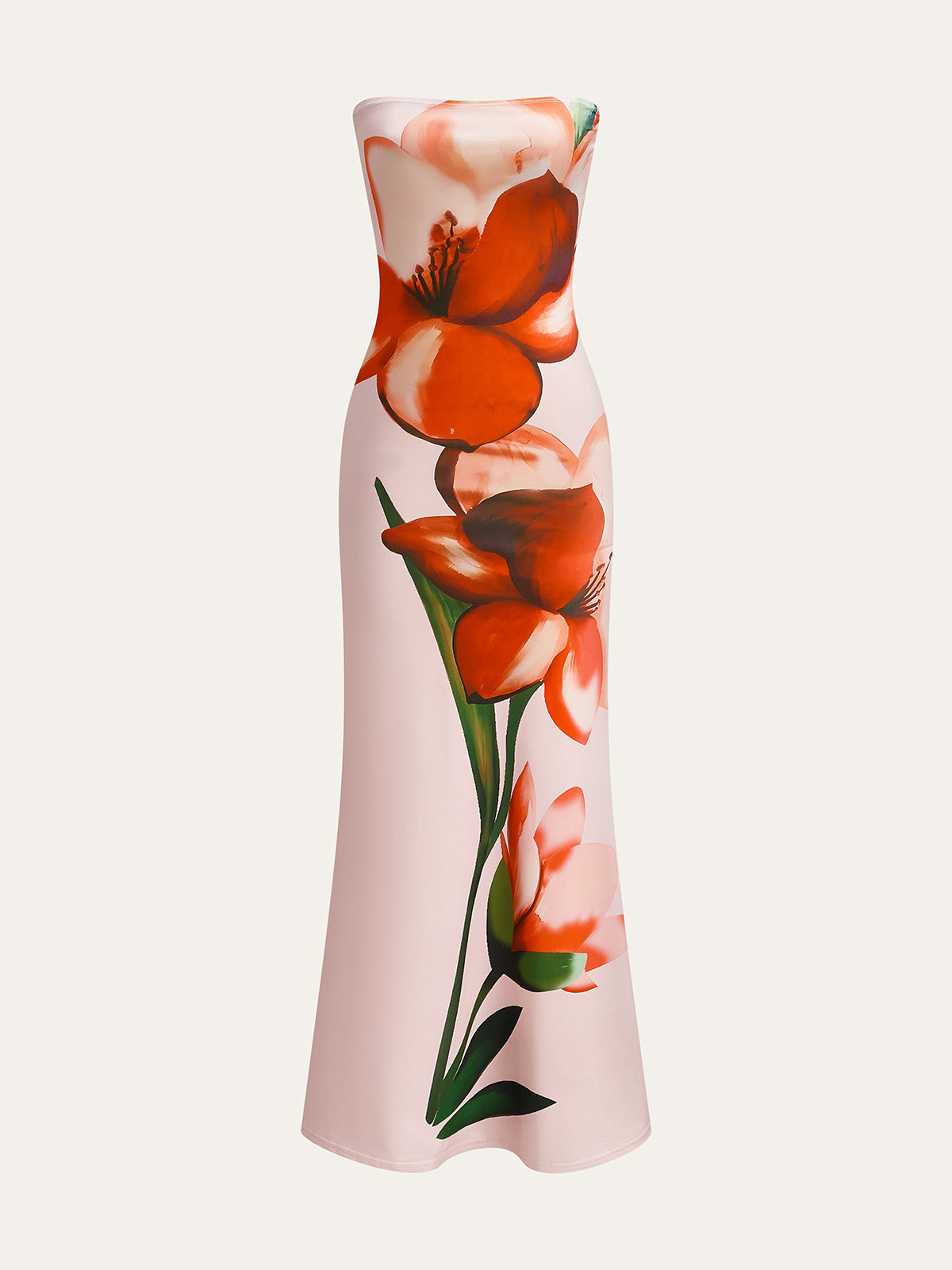 Robe bustier à imprimé floral