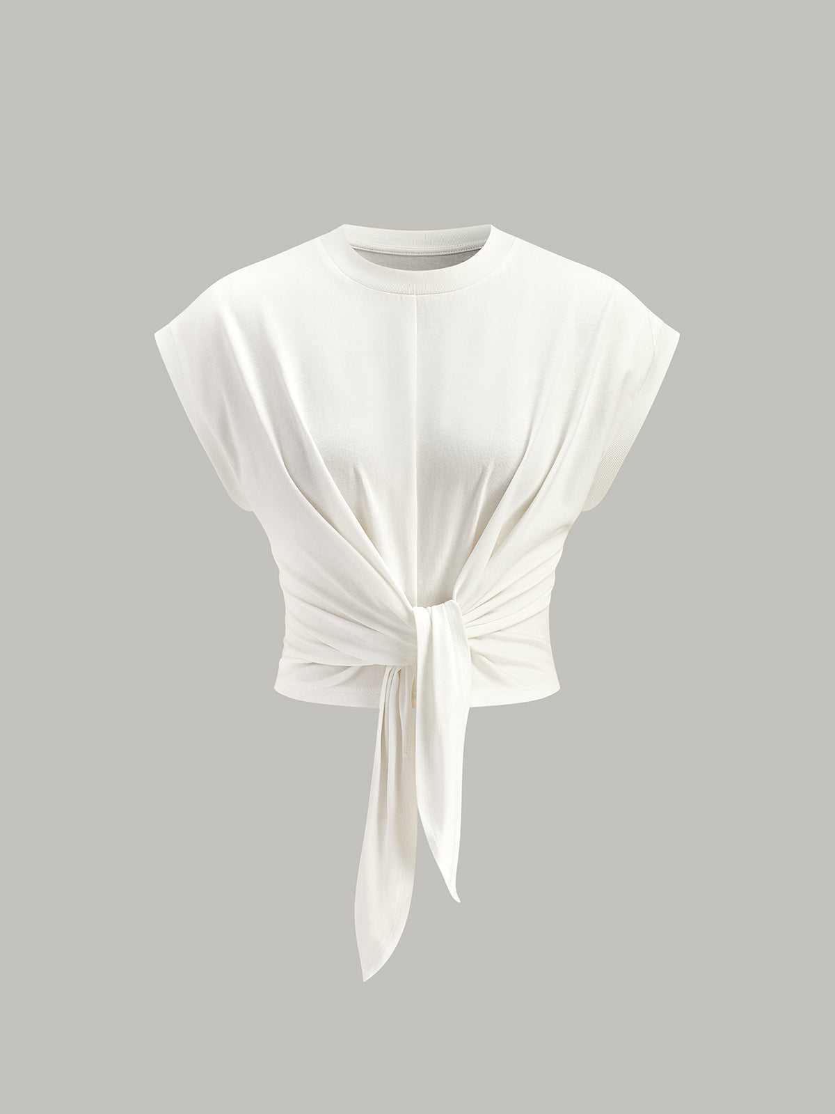 Haut à manches courtes et nœud sur le devant