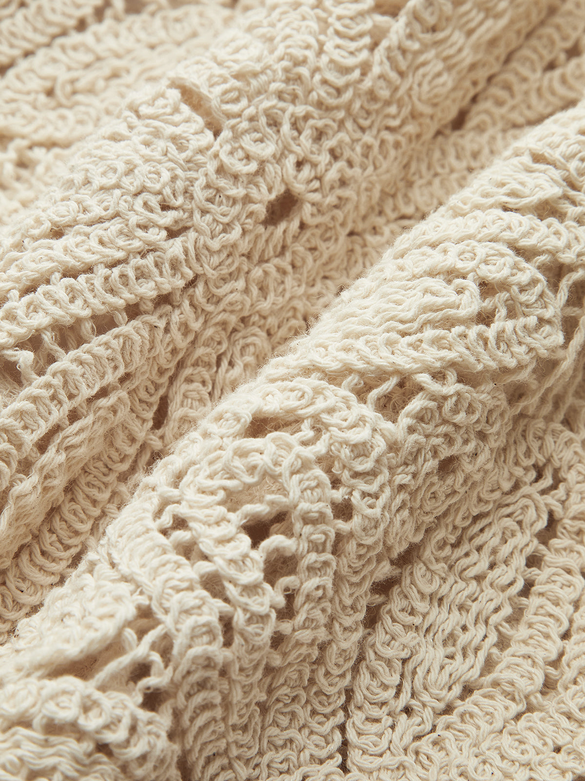 Cotton Crochet Lace Semi-Sheer Skirt