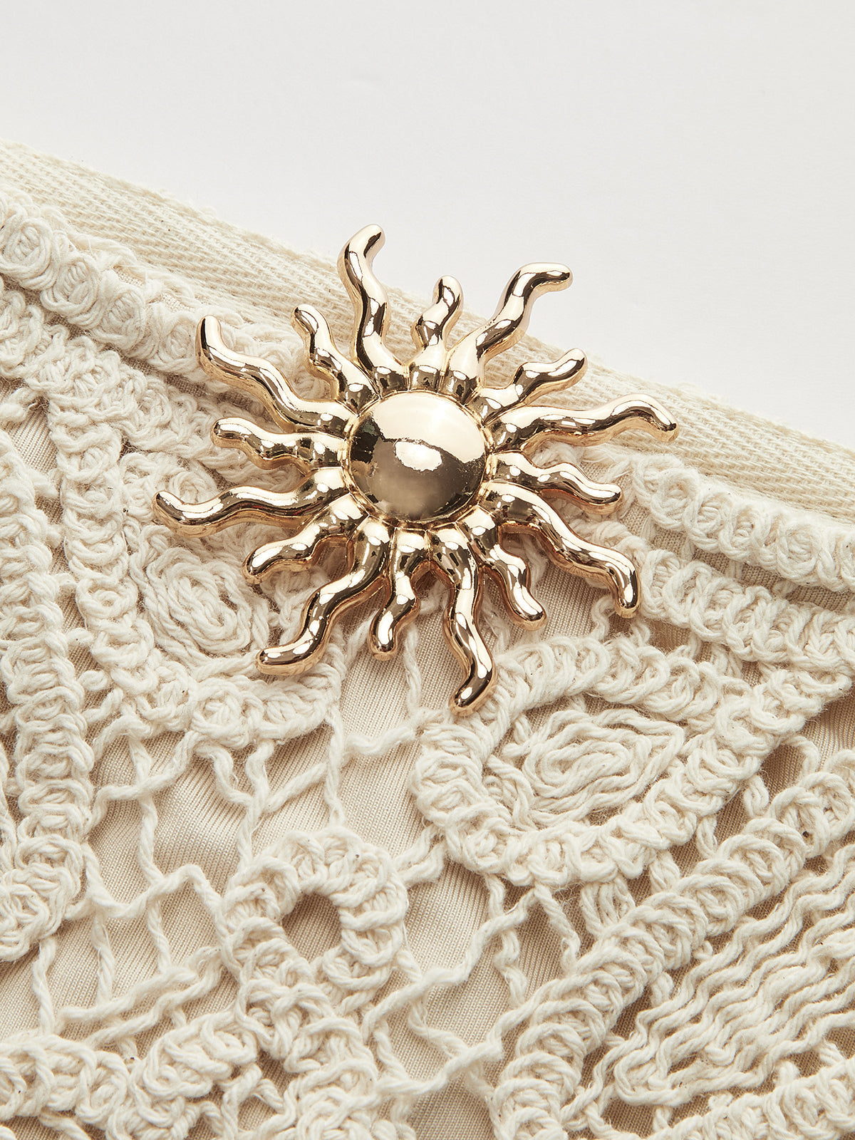 Cotton Crochet Lace Semi-Sheer Skirt