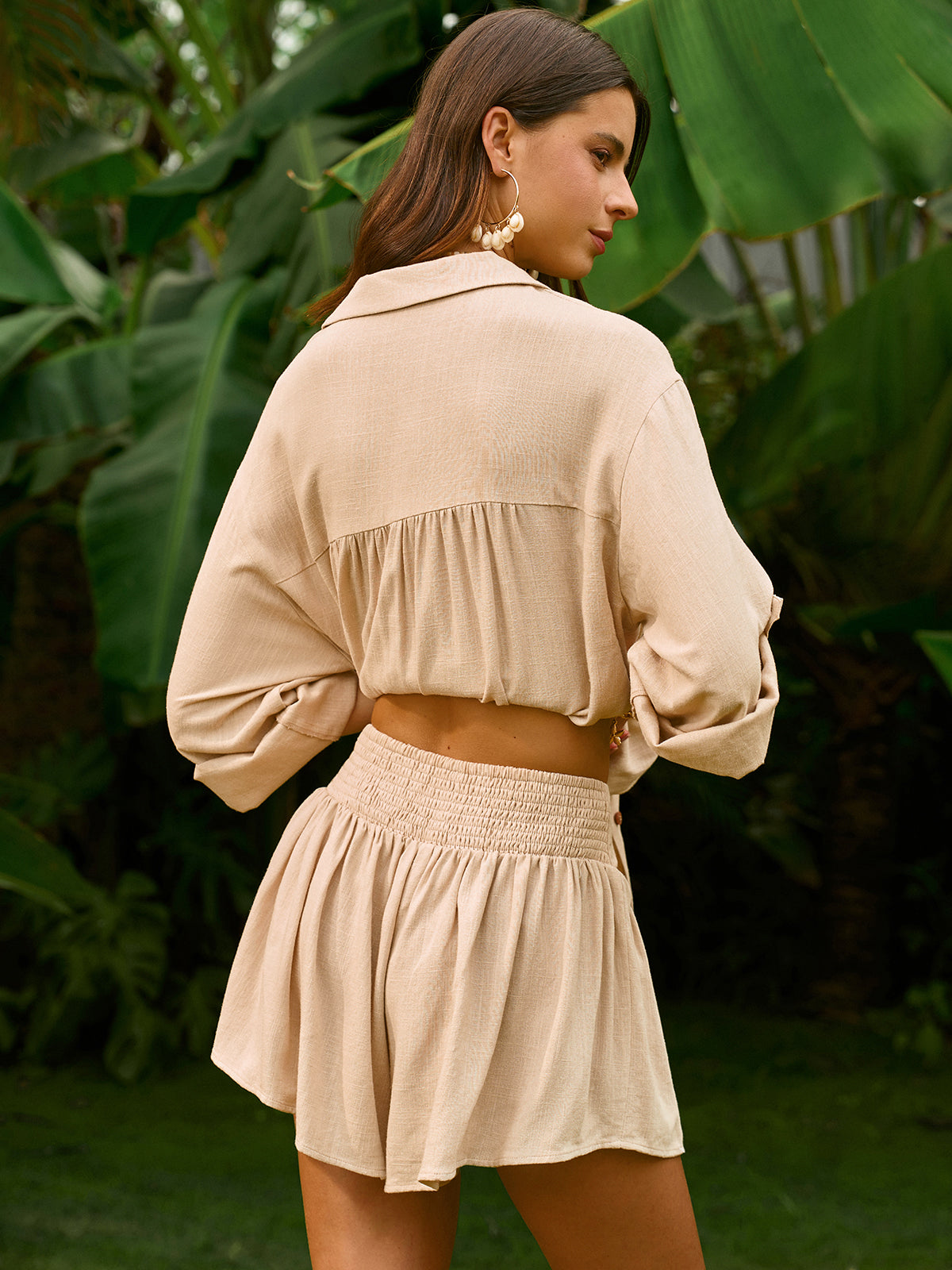 Shorts-Set mit Stickerei