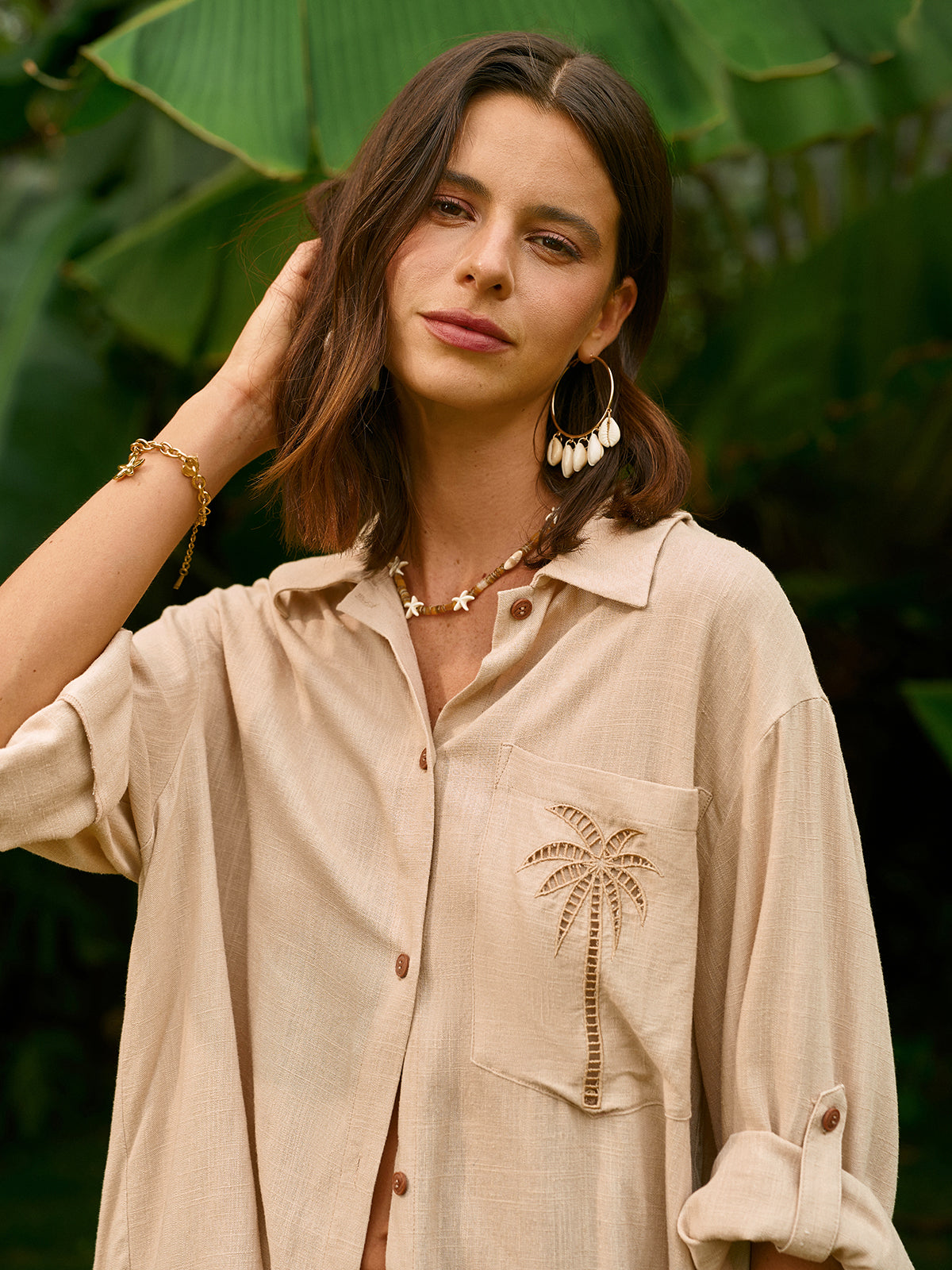 Shorts-Set mit Stickerei