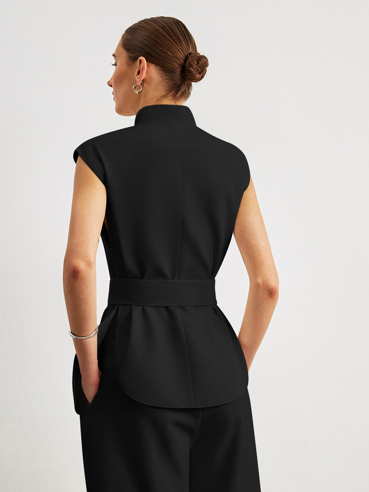 Peplum-Top mit Gürtel