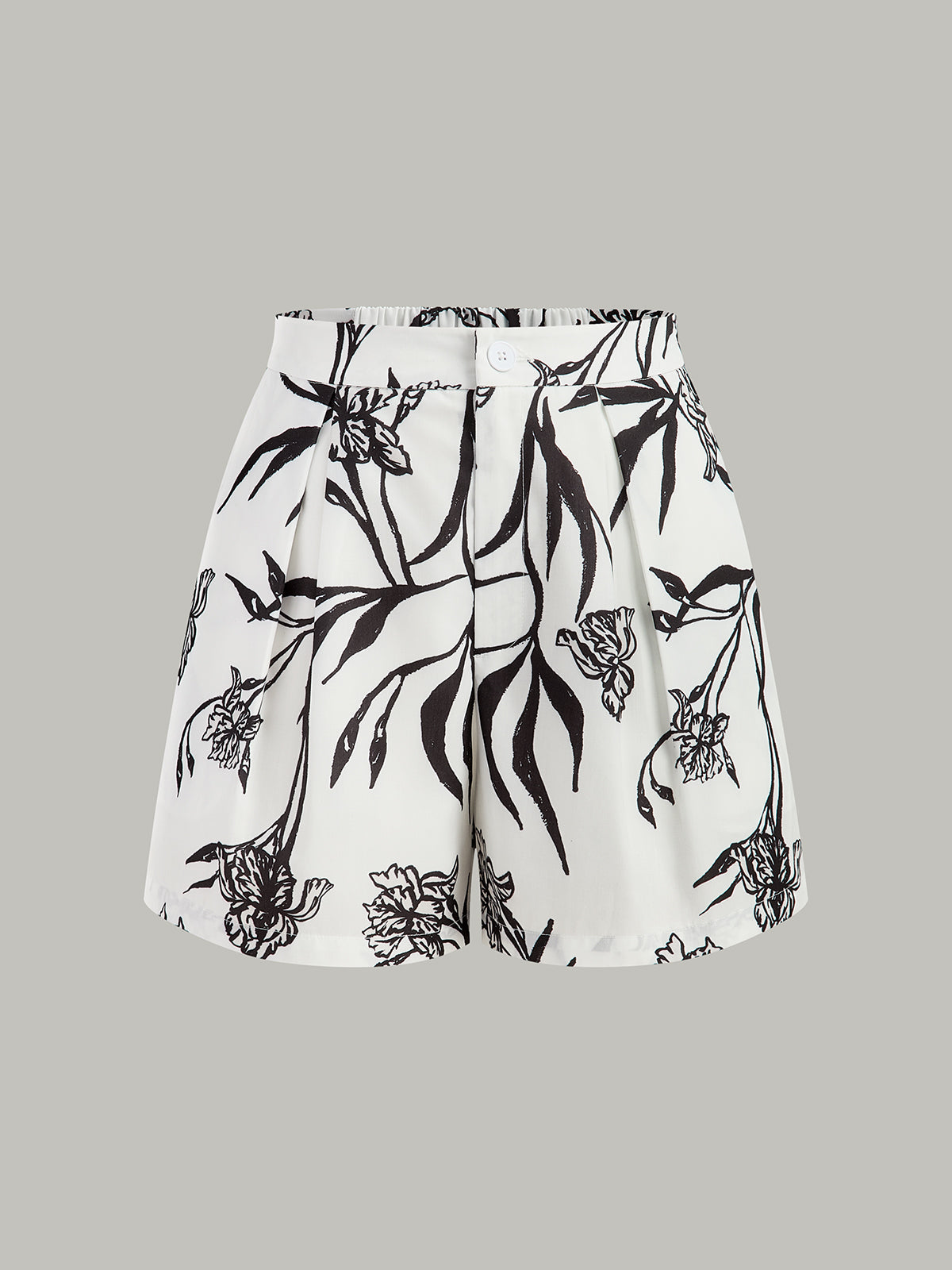 Ensemble haut péplum imprimé floral et short