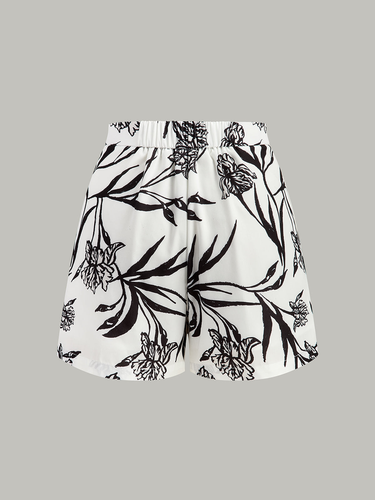 Ensemble haut péplum imprimé floral et short