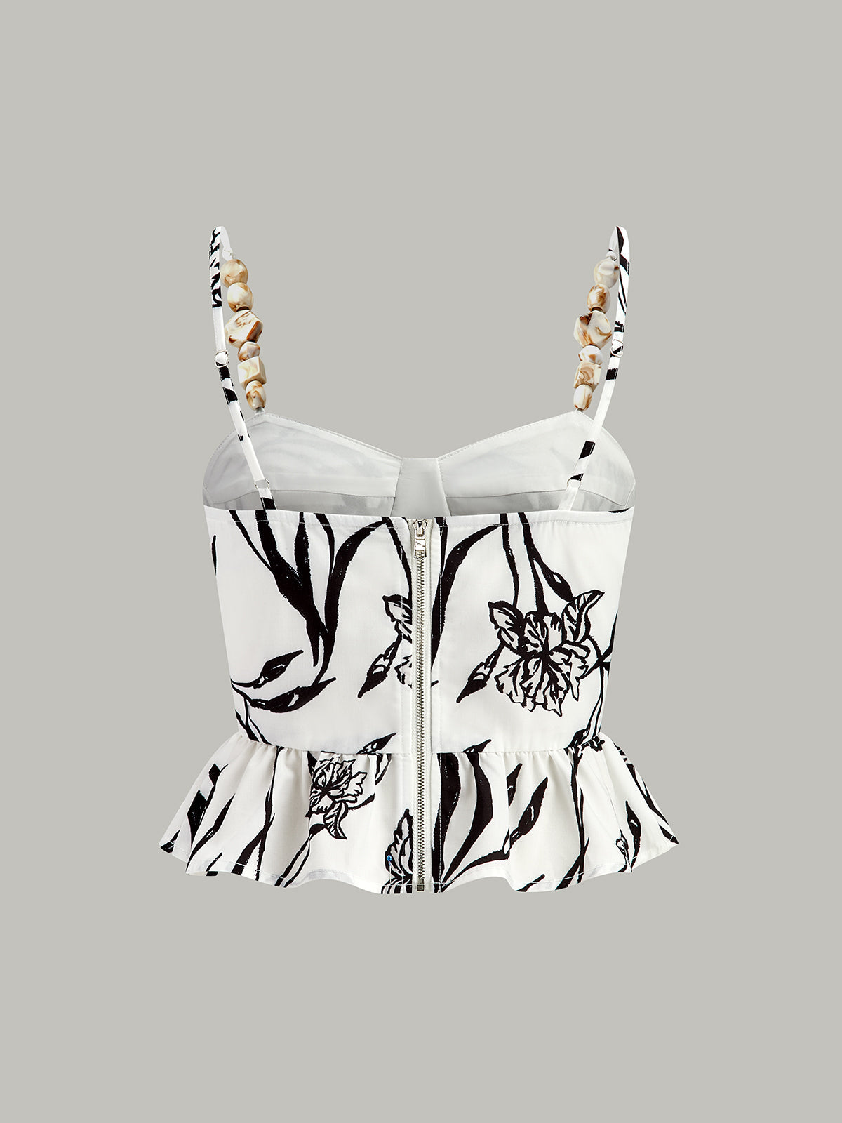Ensemble haut péplum imprimé floral et short