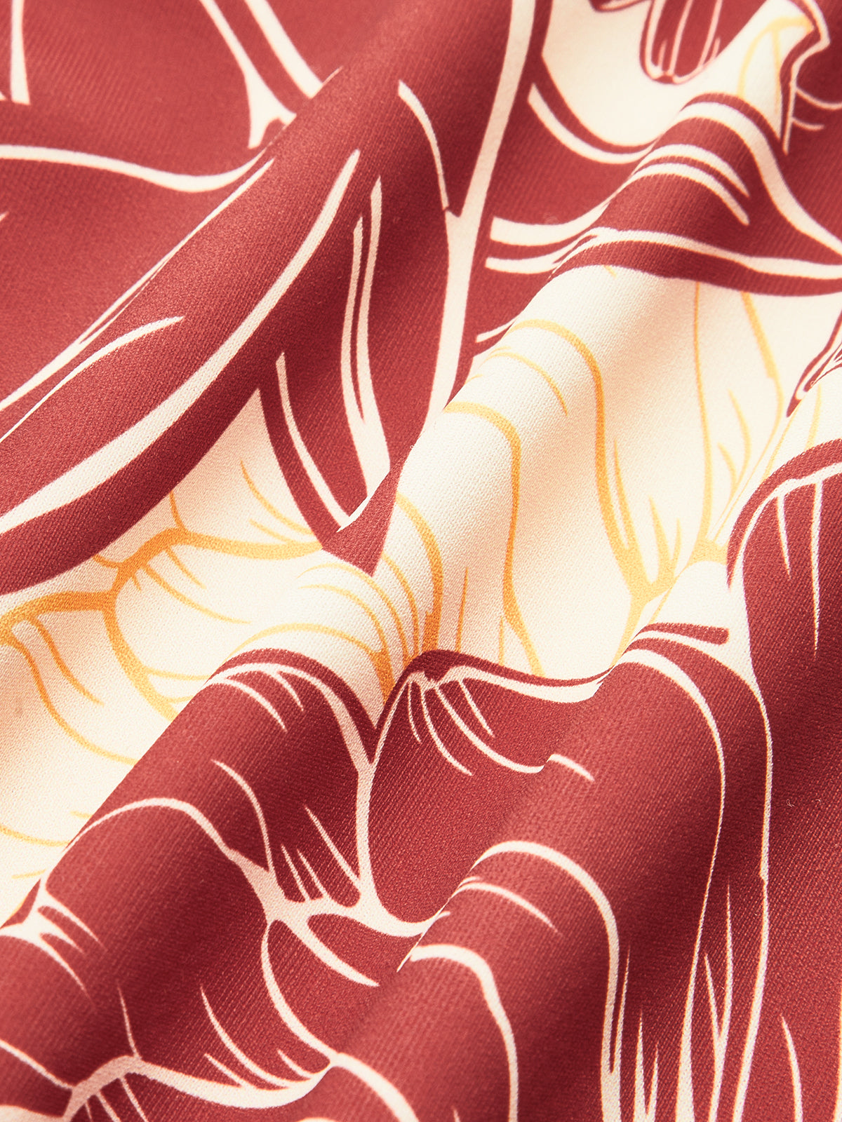 Badeanzug mit Blumenmuster, Raffungen und Cut-Outs