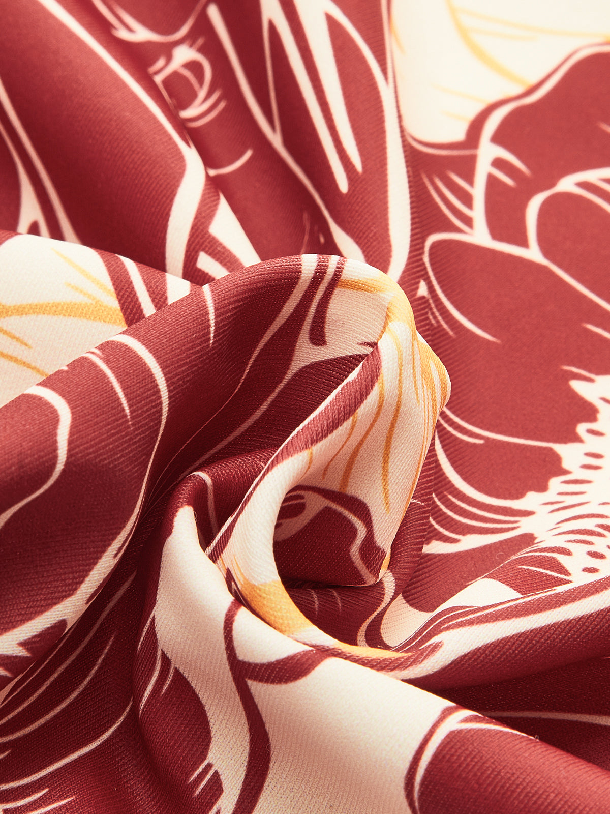 Badeanzug mit Blumenmuster, Raffungen und Cut-Outs