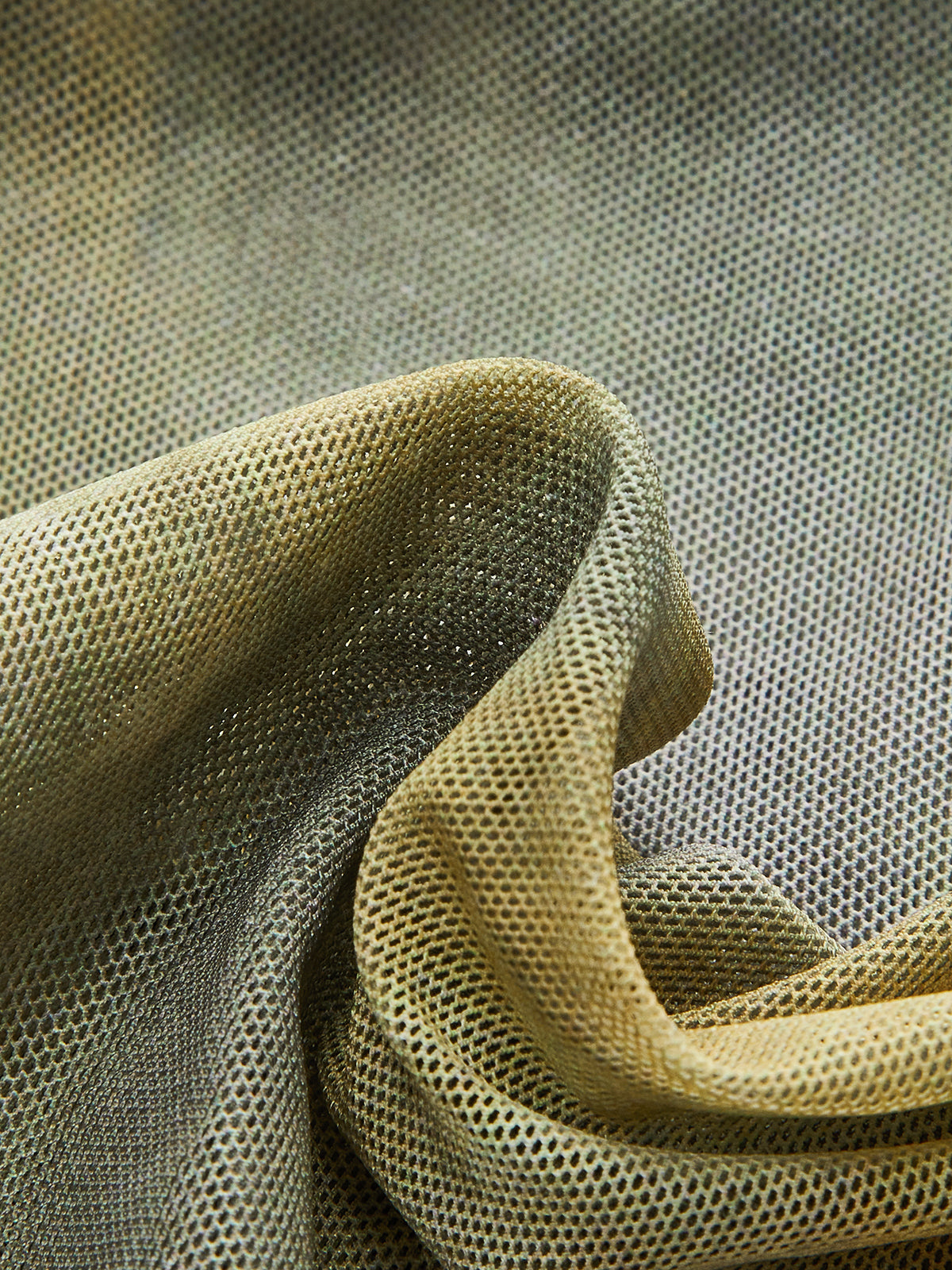 Haut licou croisé en maille tie-dye