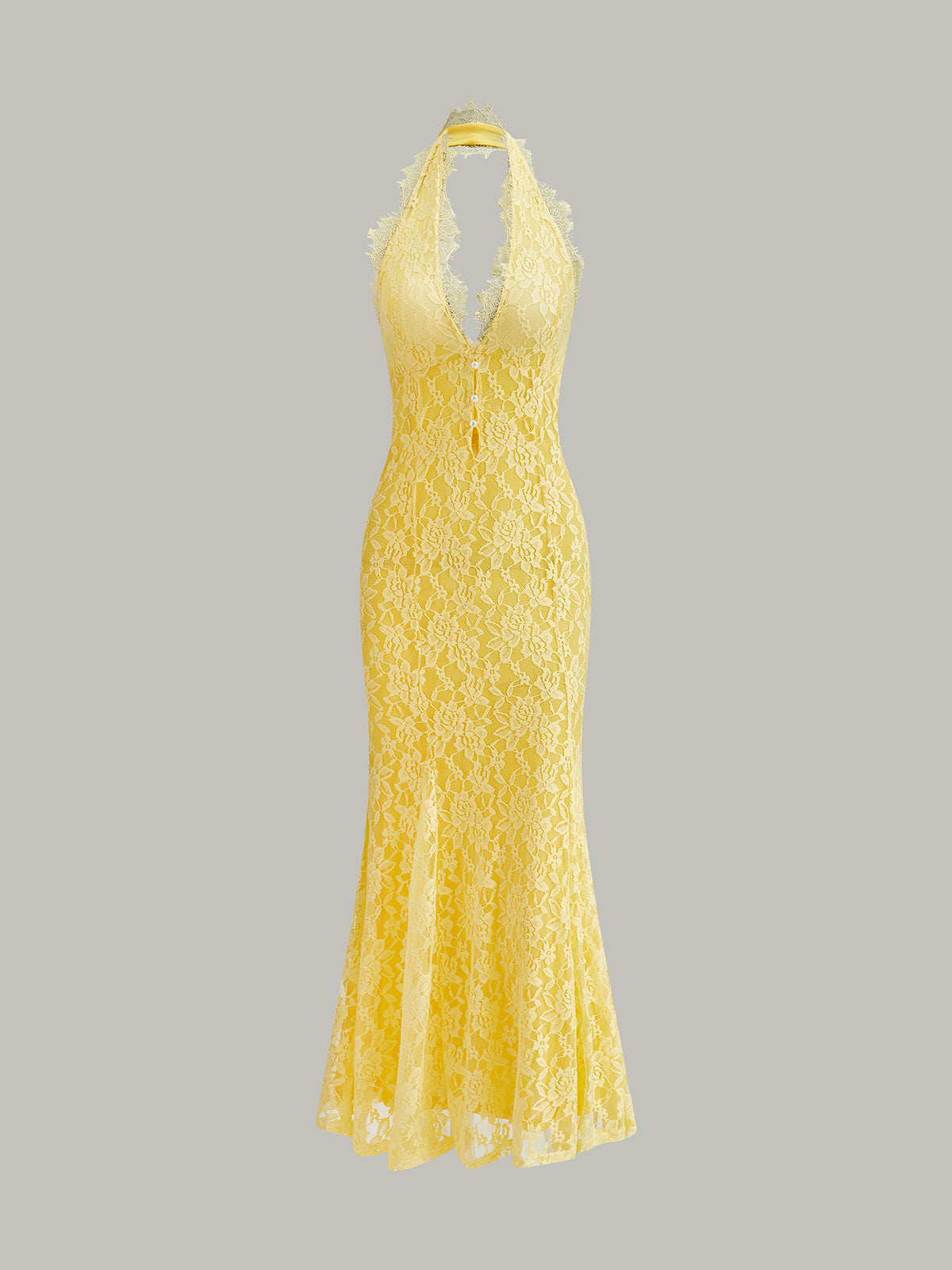 Robe bustier en dentelle florale