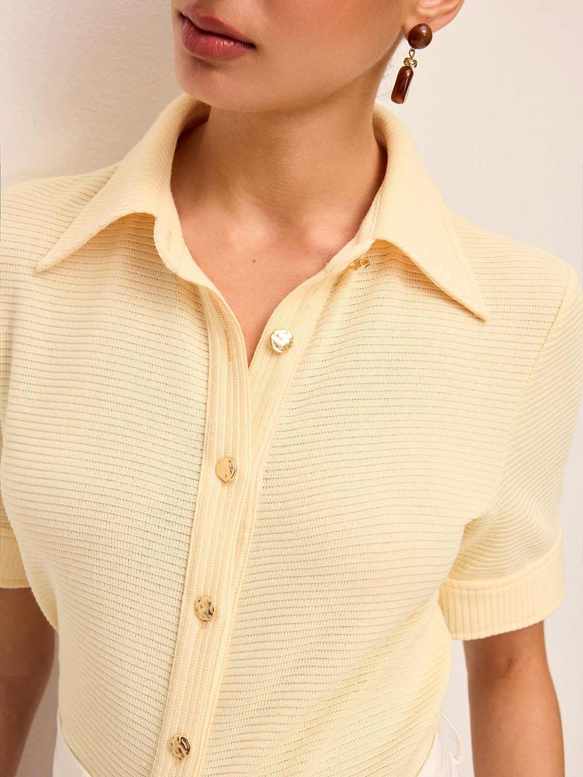 Polo en maille à manches courtes