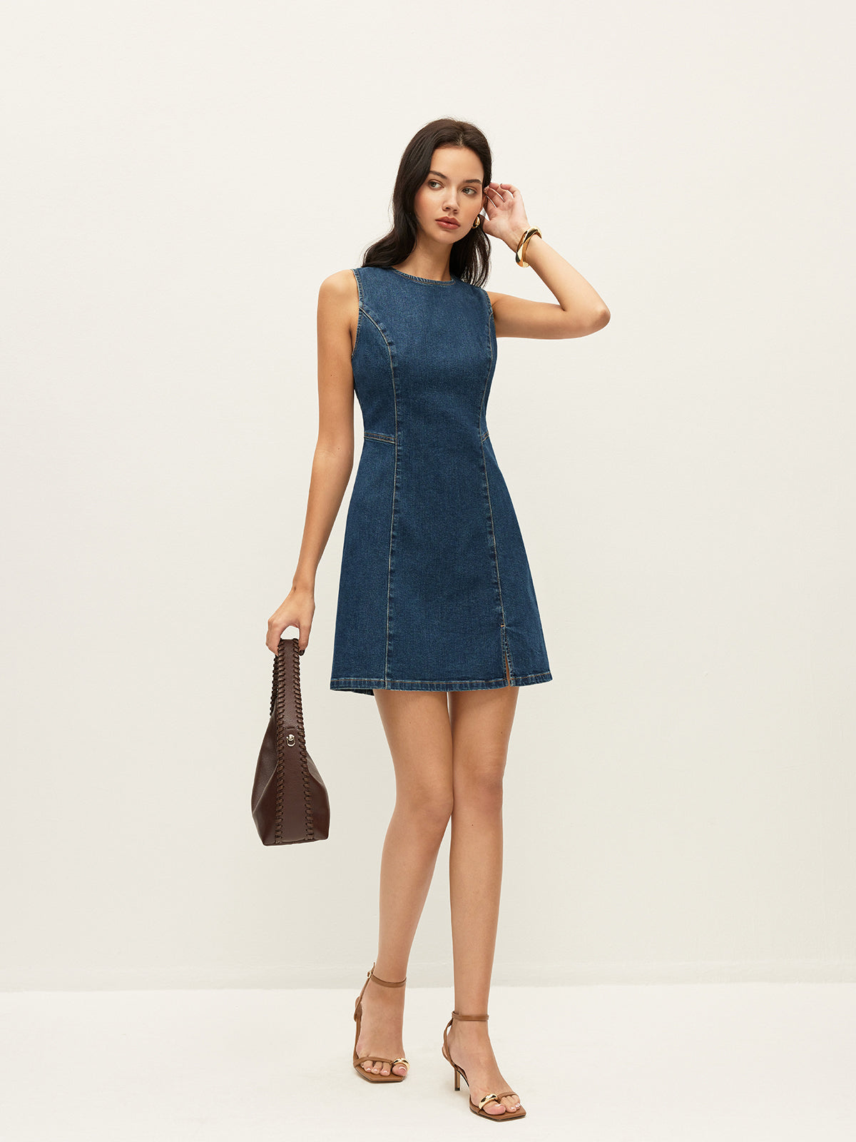 Sleeveless Denim Dress