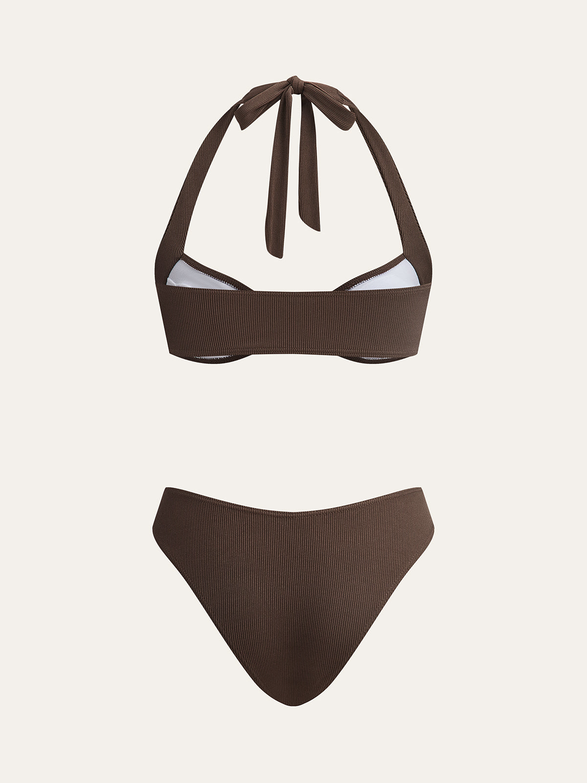 Ensemble bikini licou avec anneau