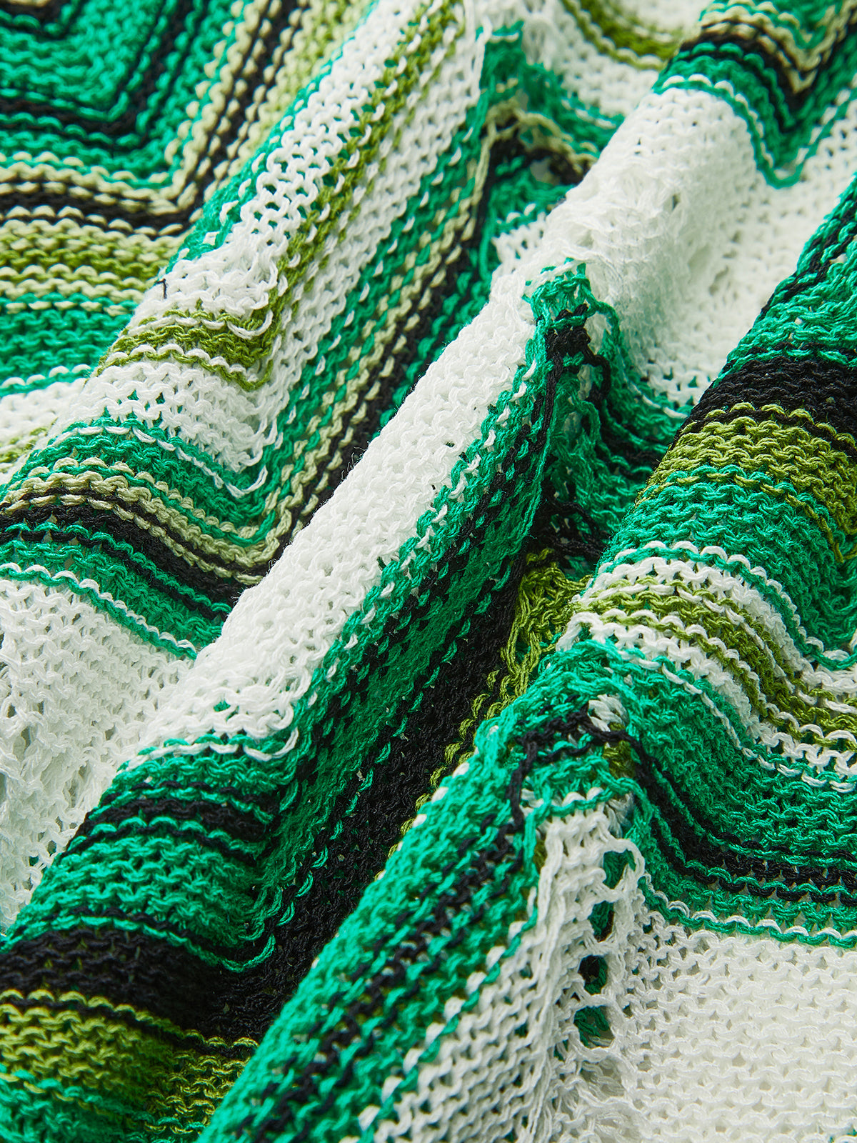 Midikleid aus Strick mit Chevron-Muster und Bindeträgern