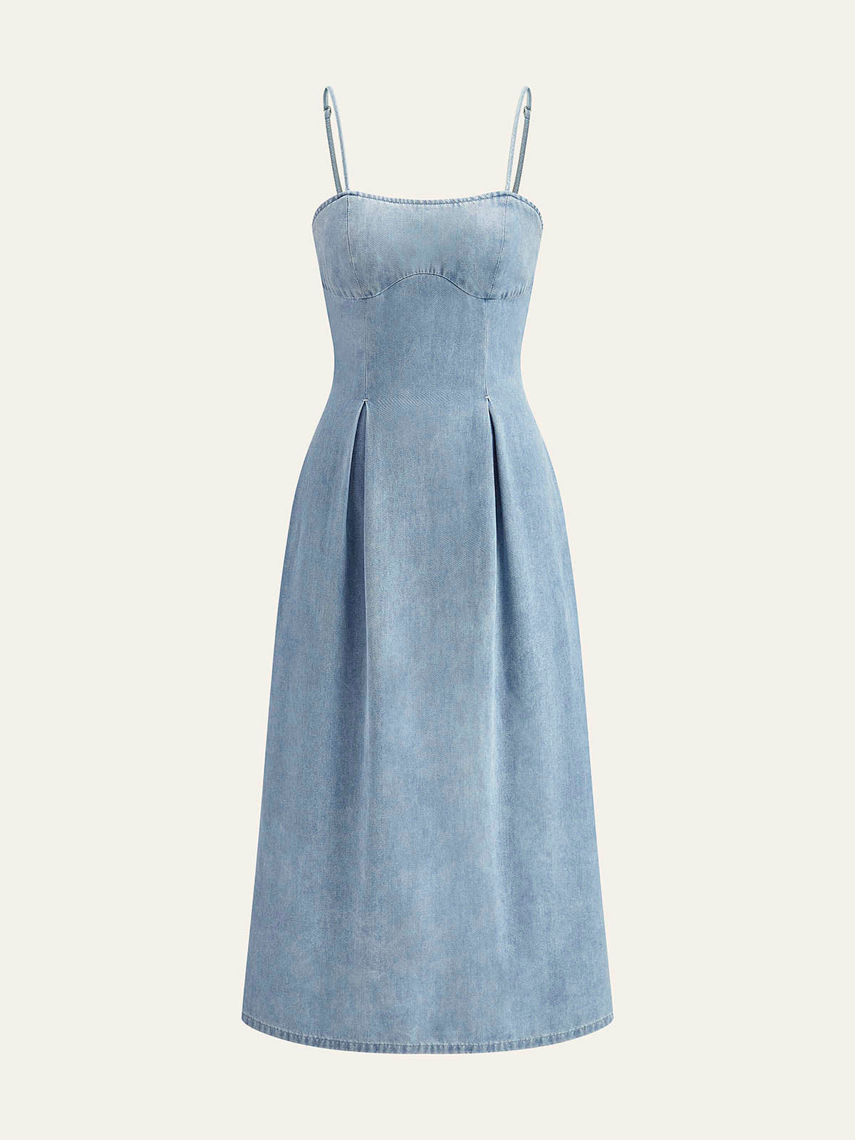 Minimalistisches Jeanskleid mit Reißverschluss