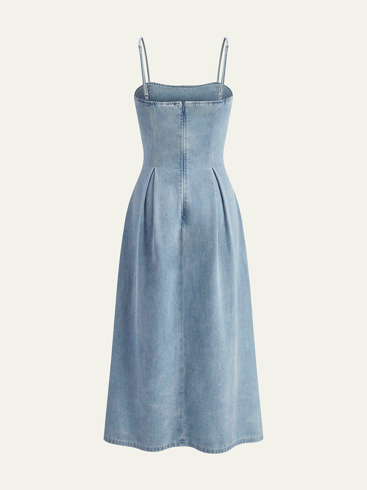 Minimalistisches Jeanskleid mit Reißverschluss