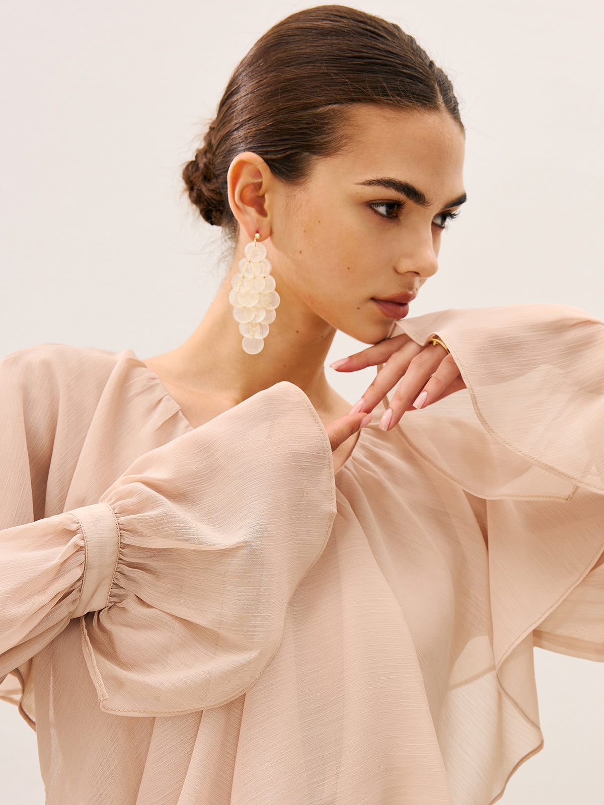 Boucles d'oreilles lustre coquillage