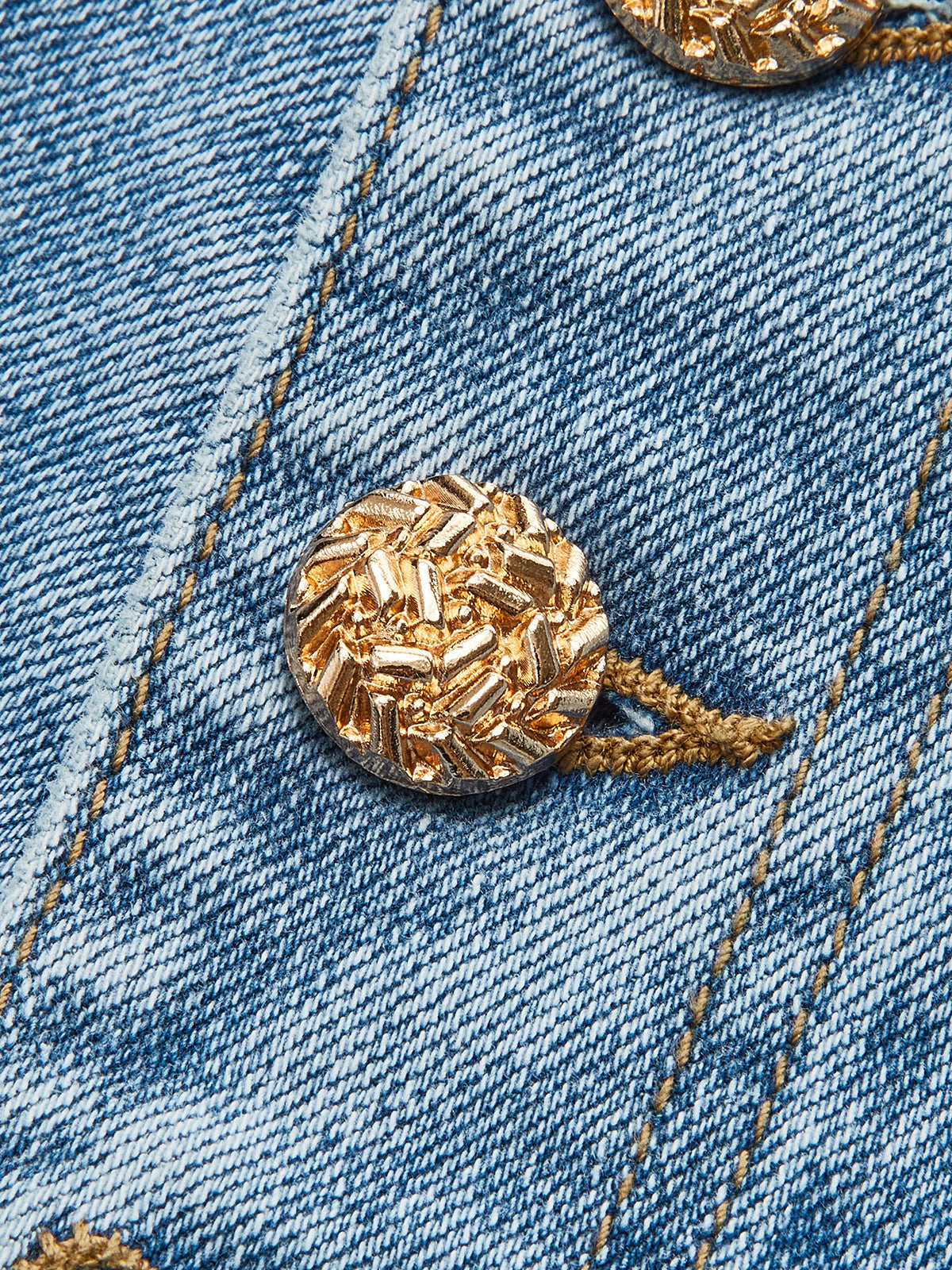 Mid-Waisted Button Flared Jeans