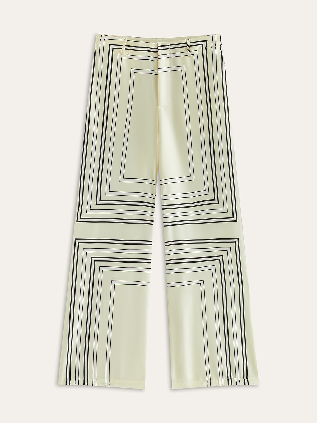 Pantalon rayé taille mi-haute