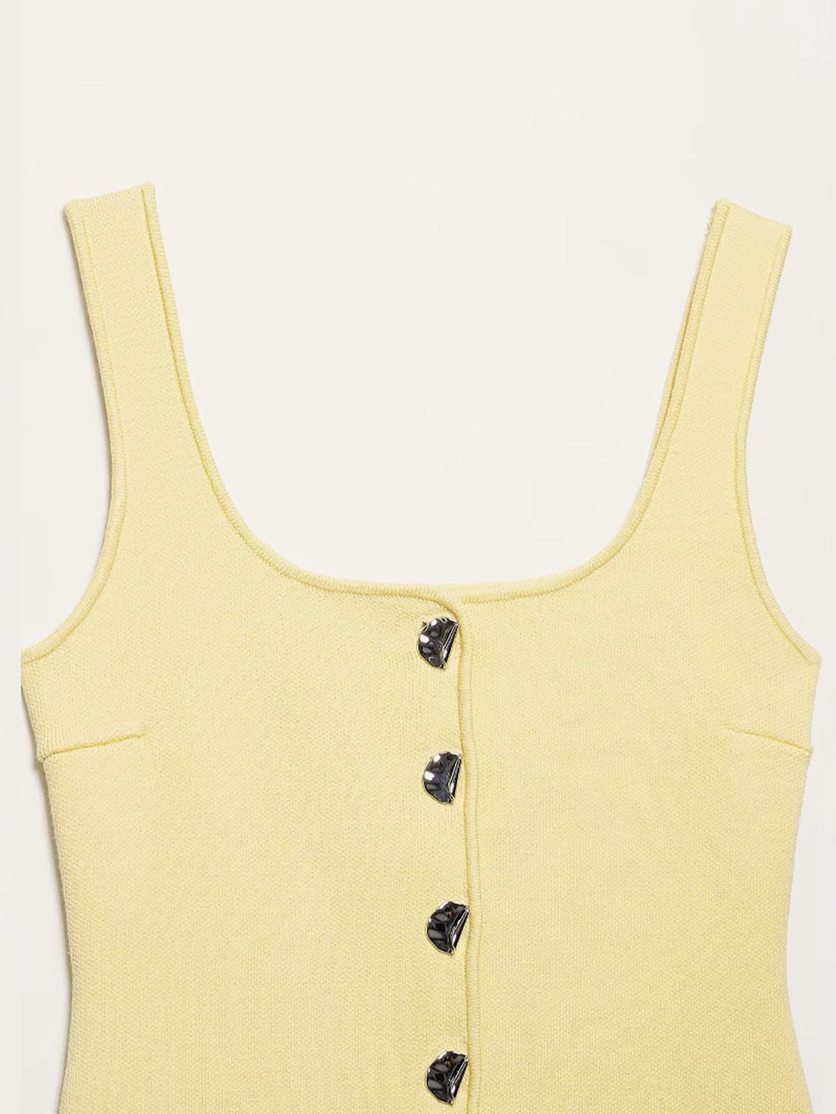 Gilet en maille côtelée à ourlet incurvé