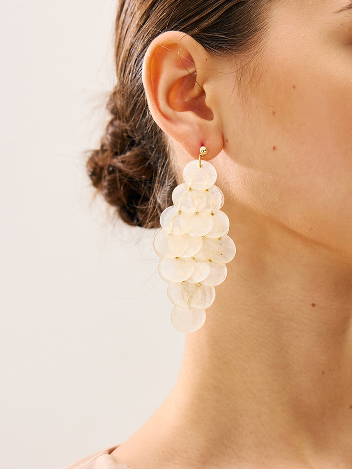 Boucles d'oreilles lustre coquillage