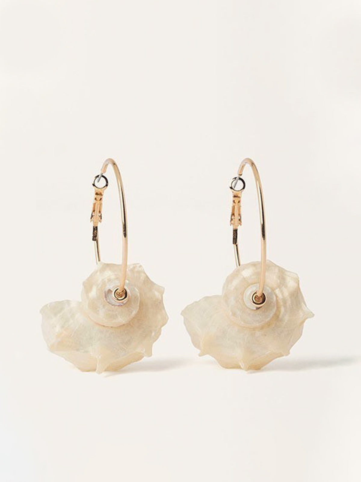 Boucles d'oreilles créoles coquillage