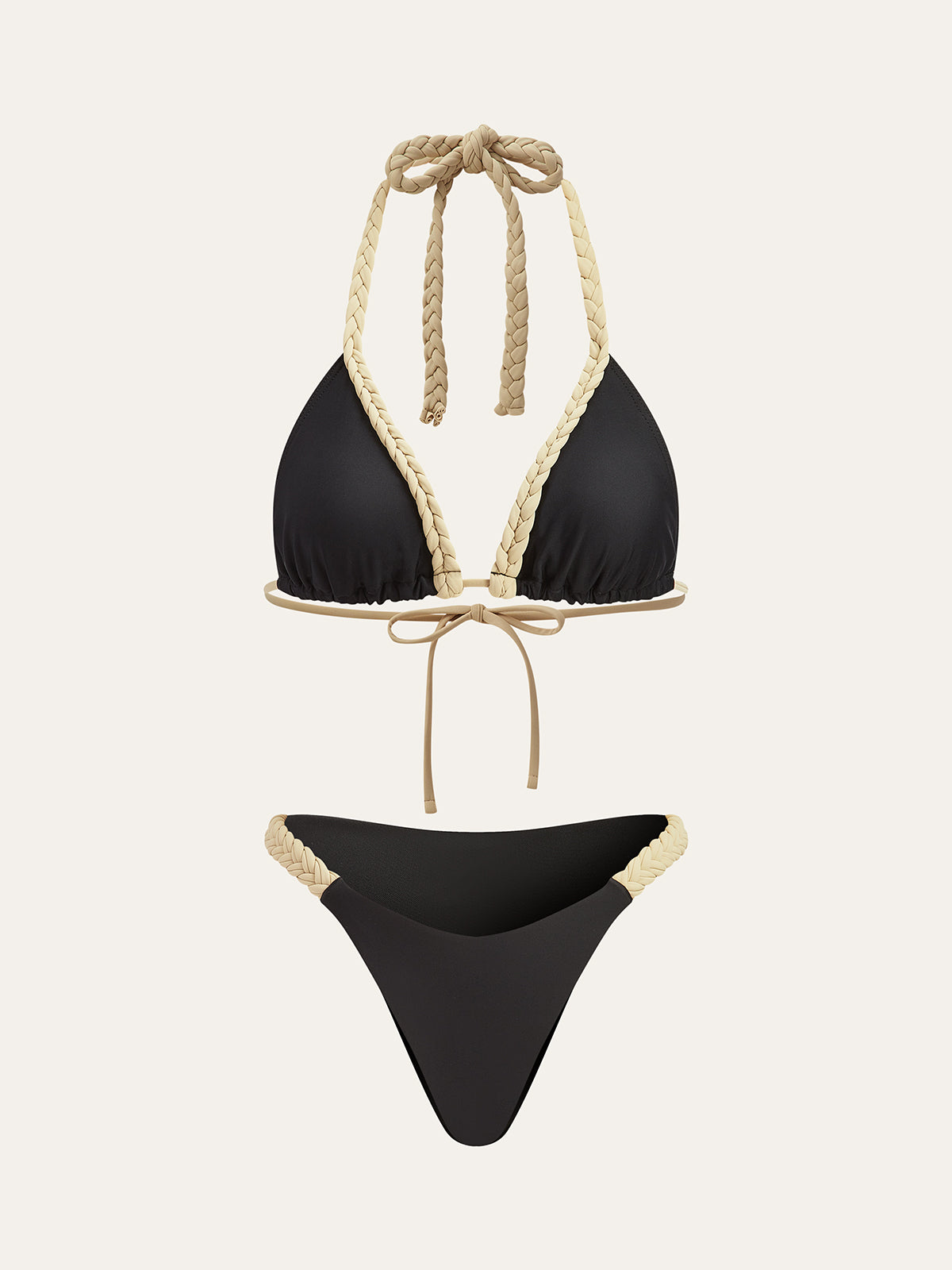 Bikini-Set mit geflochtenen Trägern