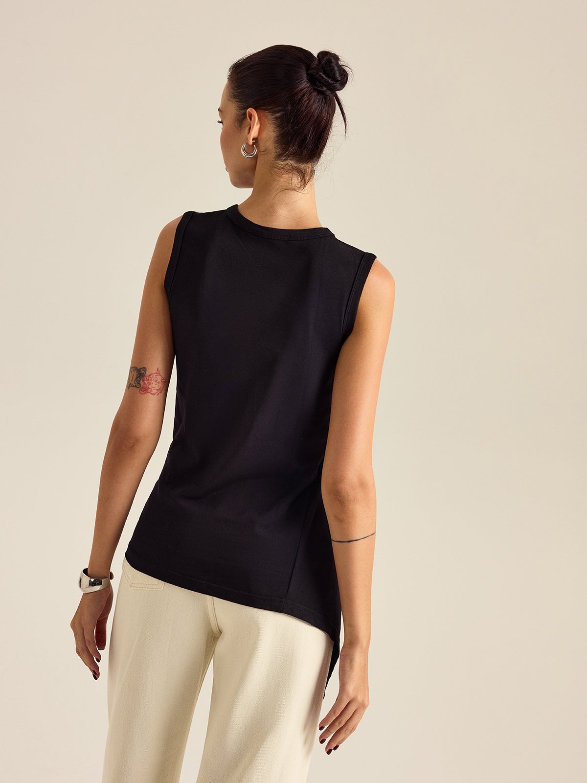 Asymmetrical Ruched Tank Top