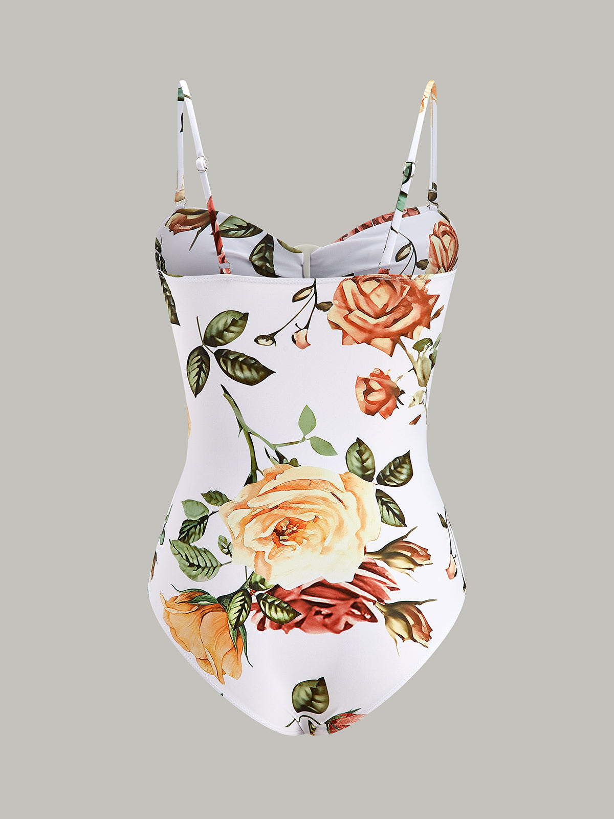 Floral Ring Cut-Out One-Piece Swimsuit