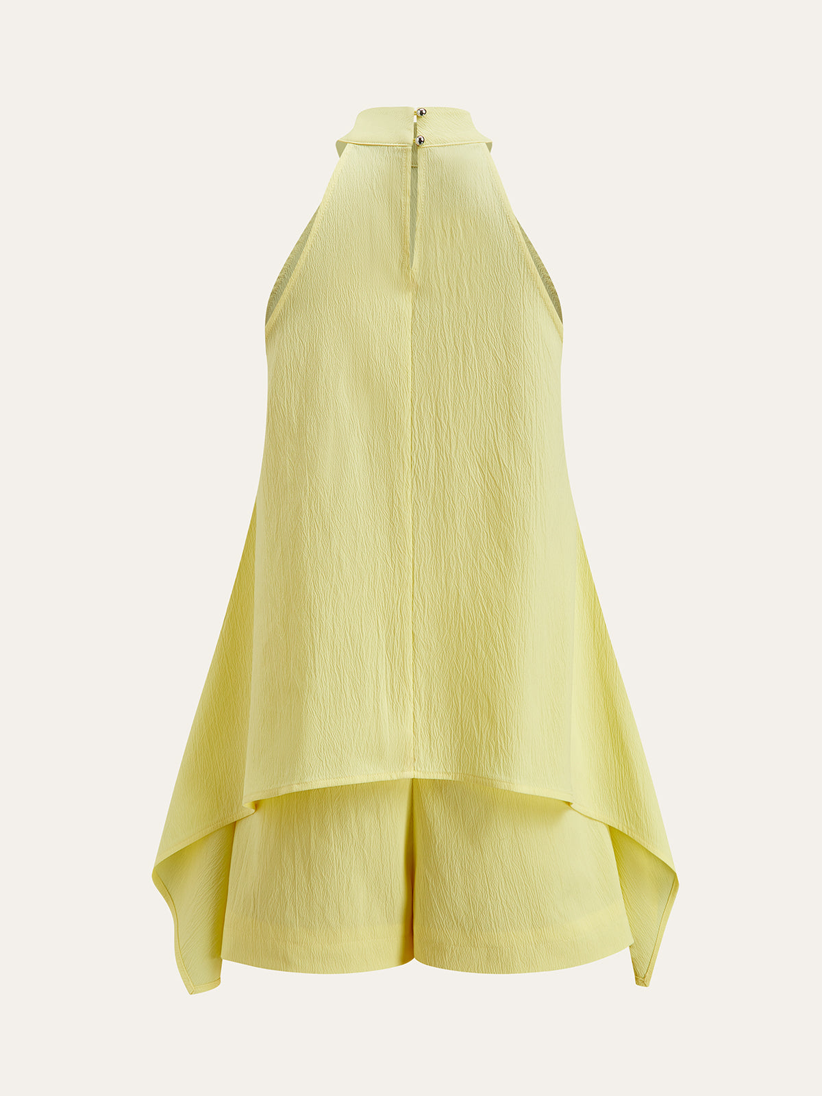 Neckholder-Shorts-Set mit asymmetrischem Saum